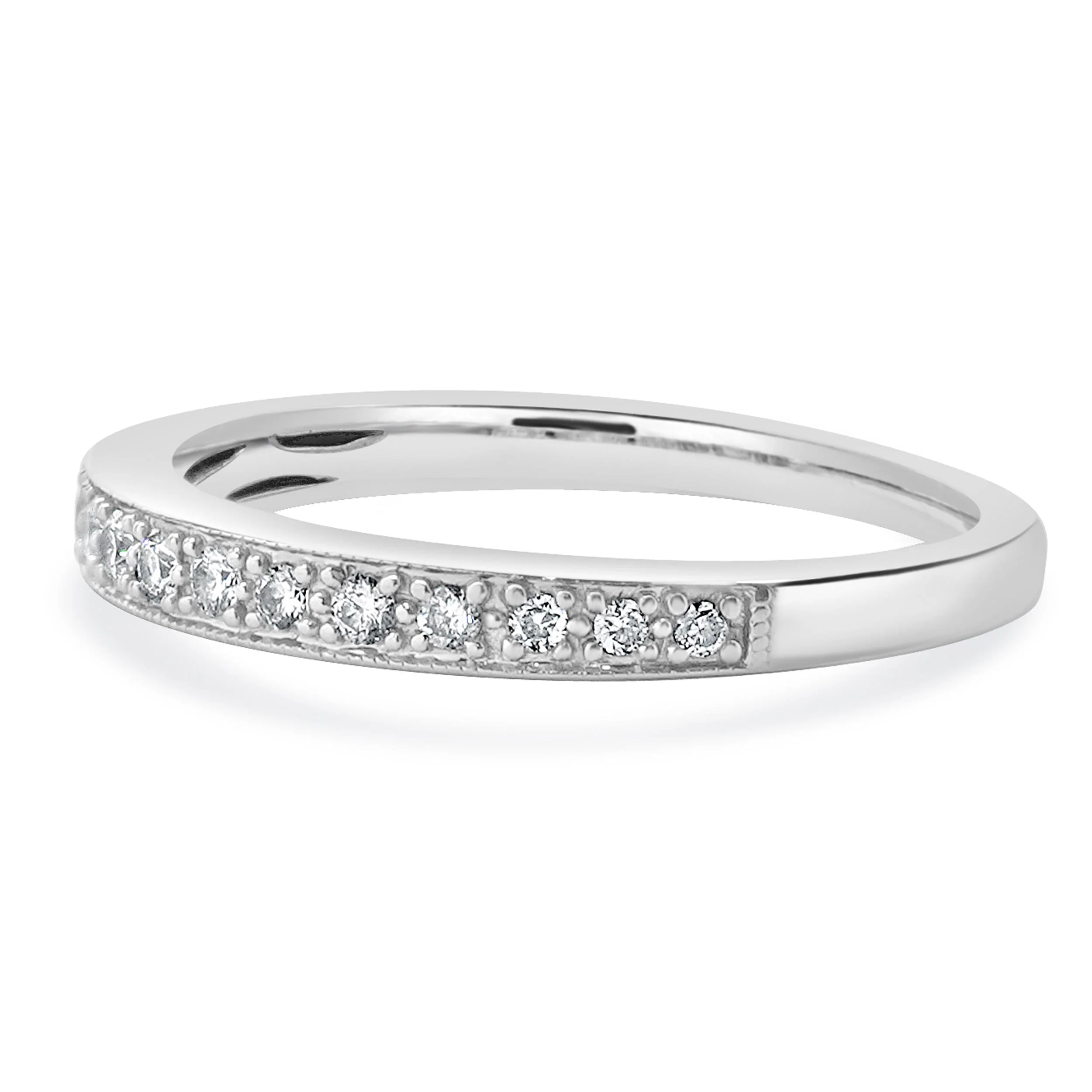 14 Karat White Gold Diamond Band - Image 3