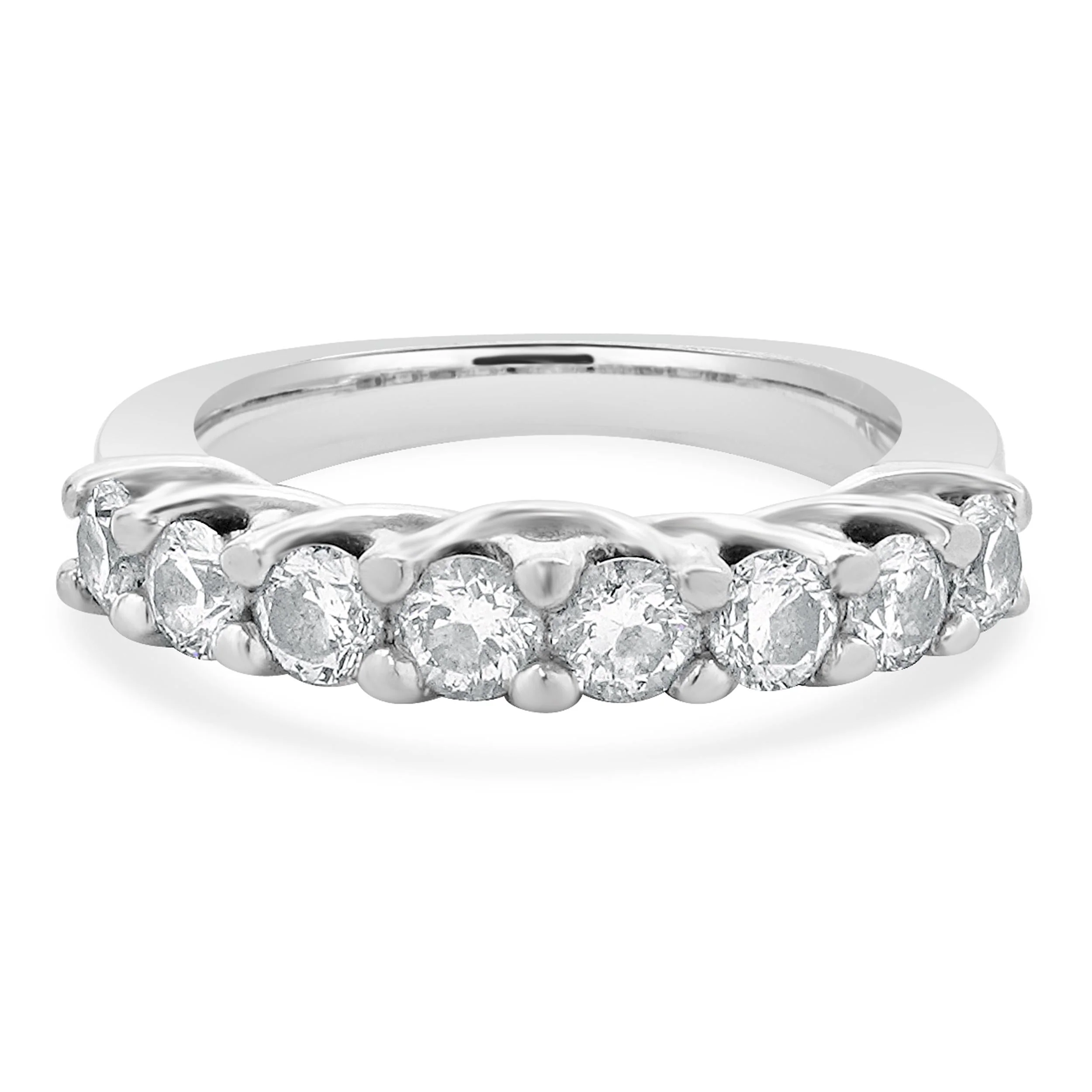14 Karat White Gold Diamond Band