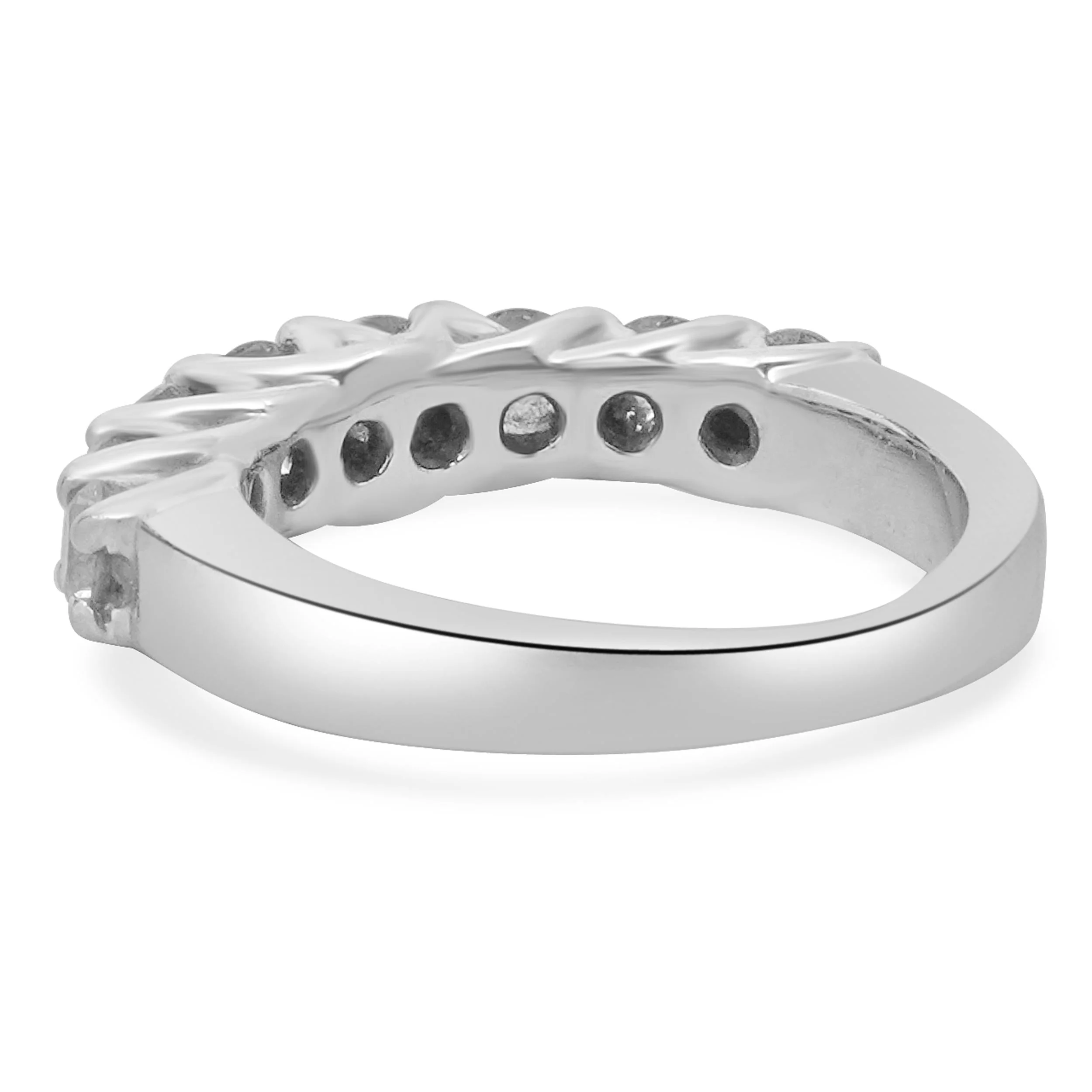 14 Karat White Gold Diamond Band - Image 4