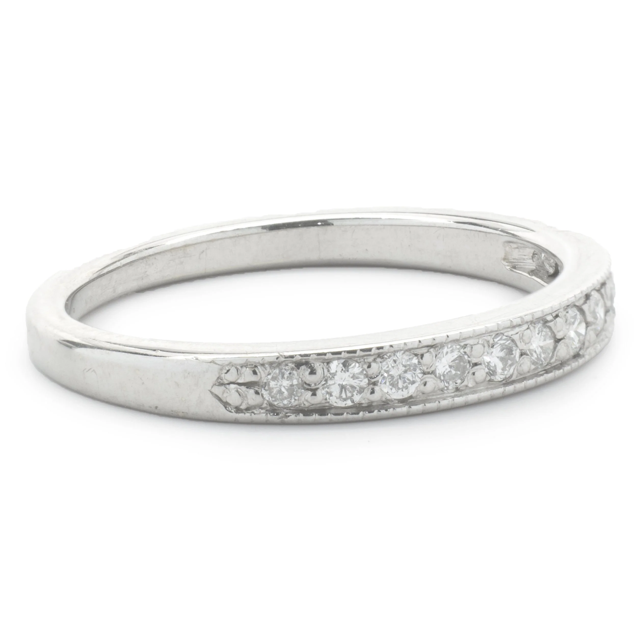 14 Karat White Gold Diamond Band - Image 2