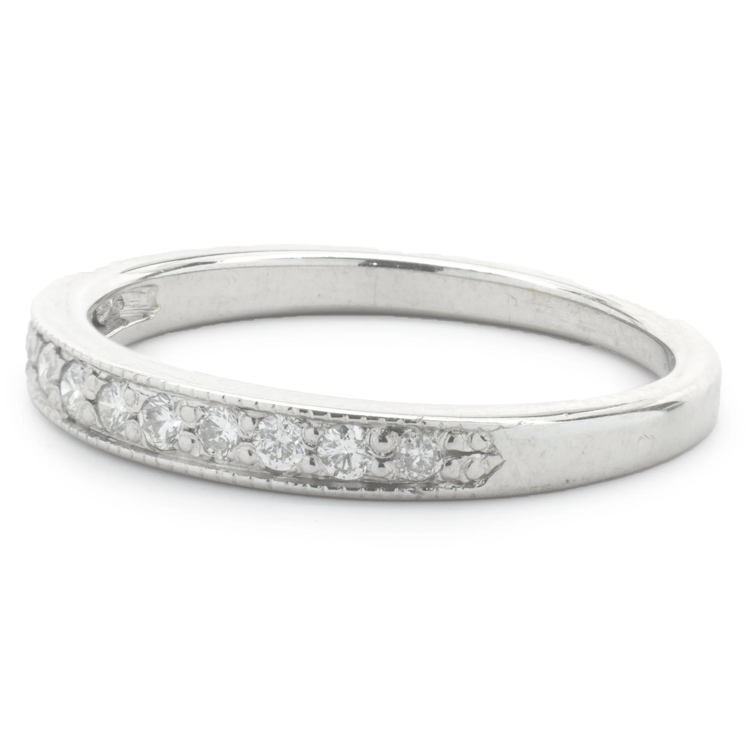 14 Karat White Gold Diamond Band - Image 3