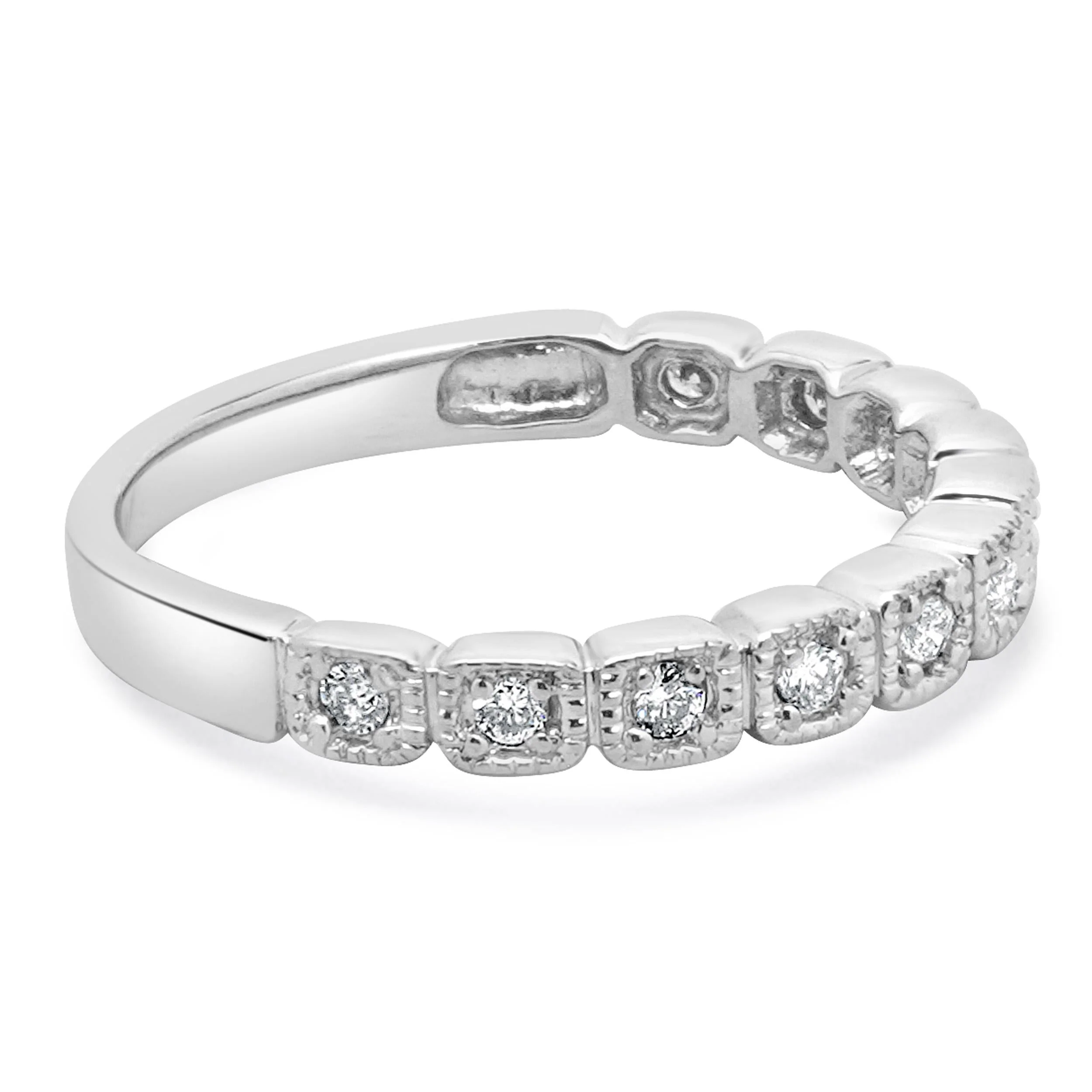 14 Karat White Gold Diamond Band - Image 3