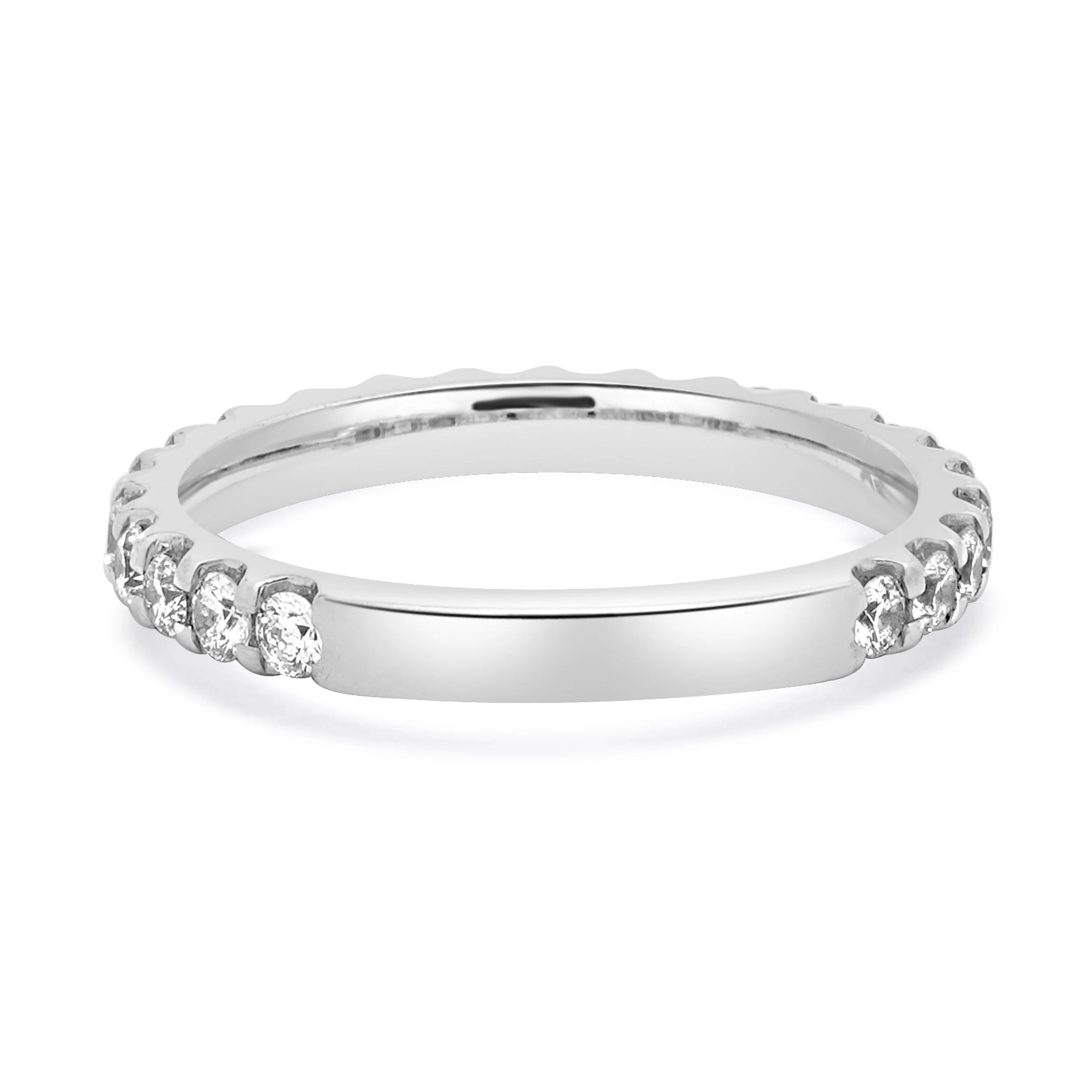 14 Karat White Gold Diamond Band - Image 3