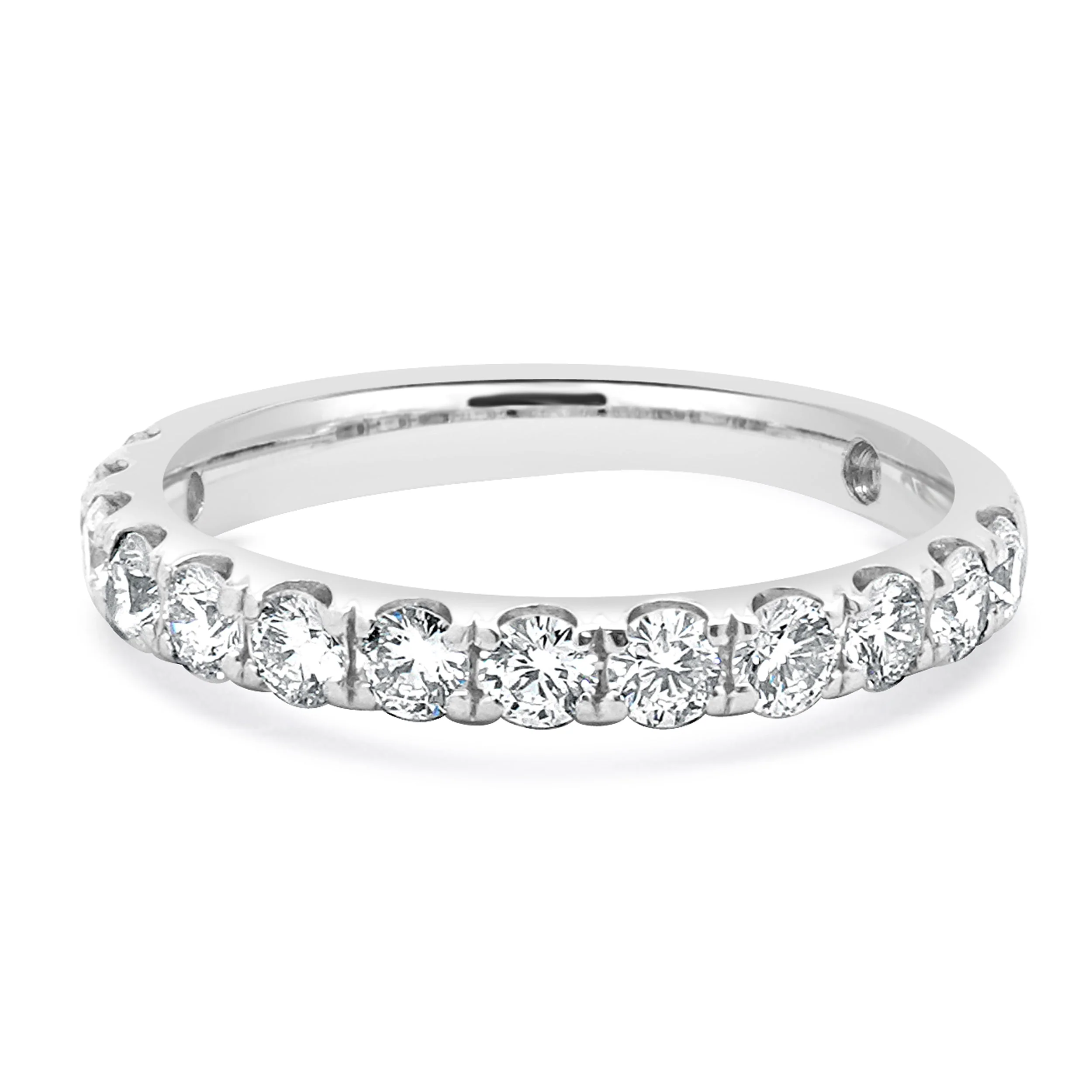 14 Karat White Gold Diamond Band