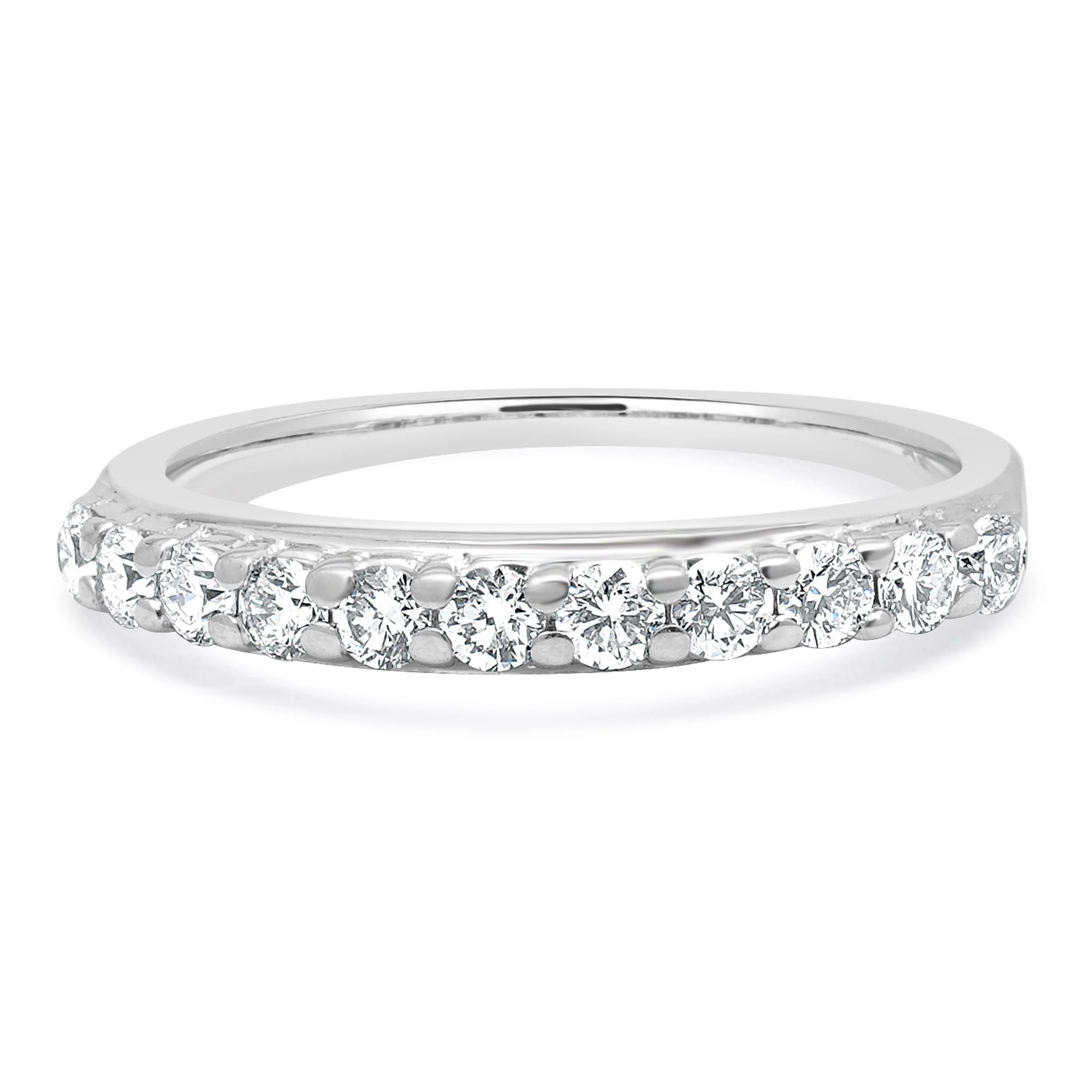 14 Karat White Gold Diamond Band