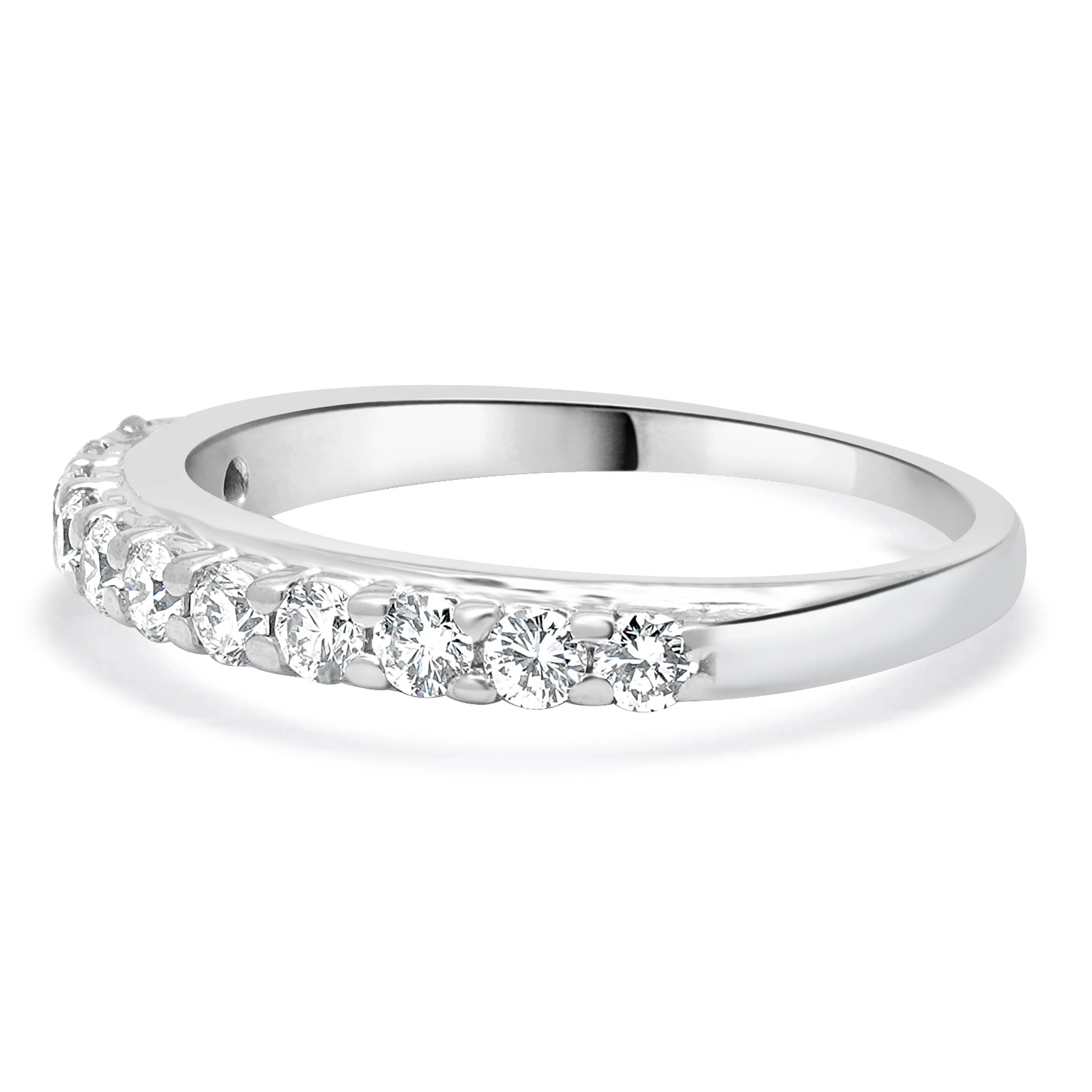 14 Karat White Gold Diamond Band - Image 2