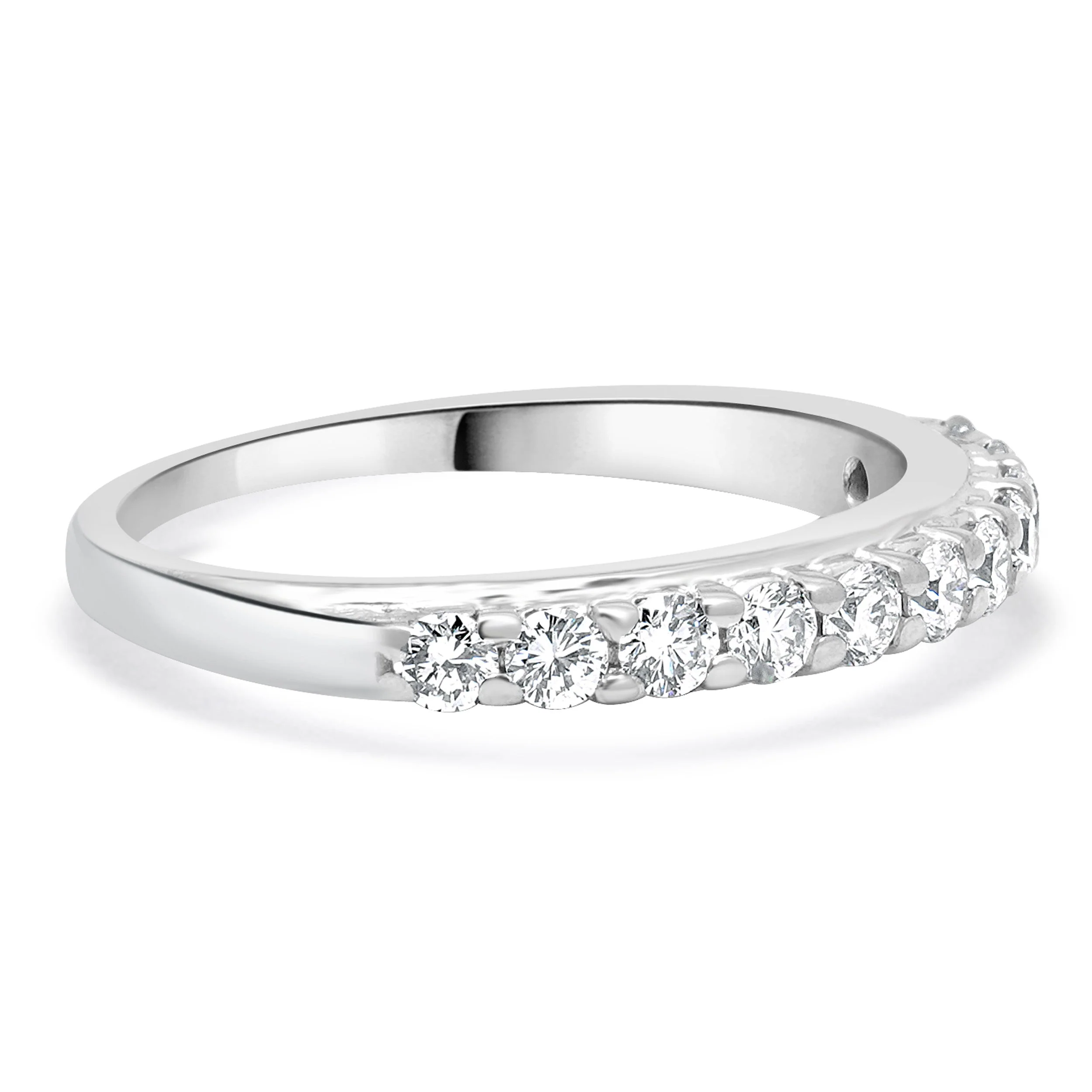 14 Karat White Gold Diamond Band - Image 4