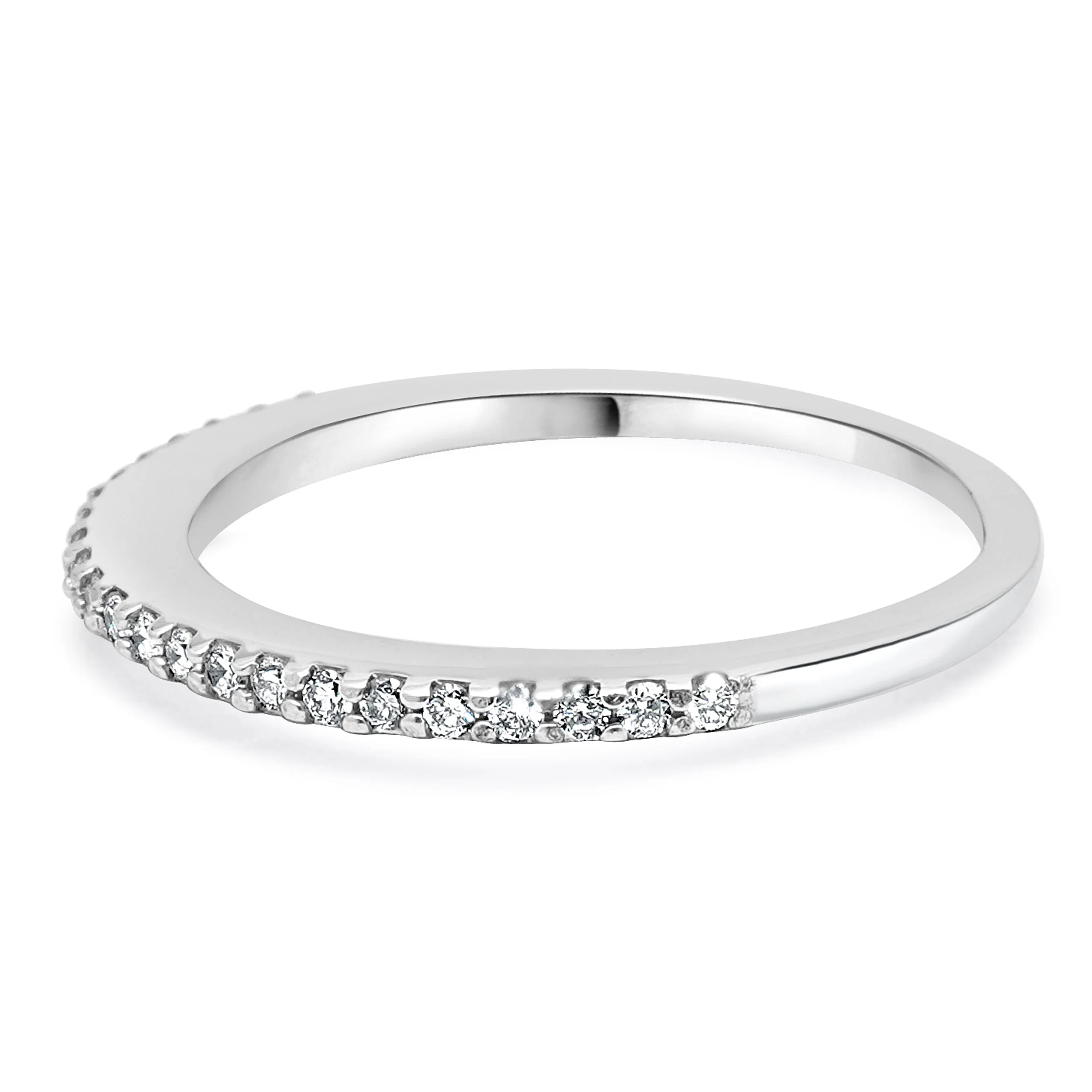 14 Karat White Gold Diamond Band - Image 2