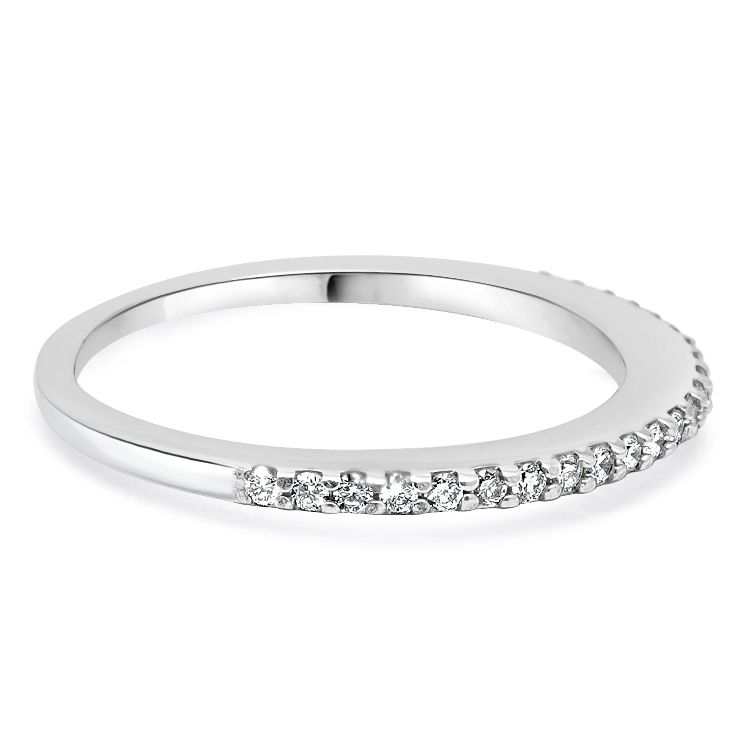 14 Karat White Gold Diamond Band - Image 4