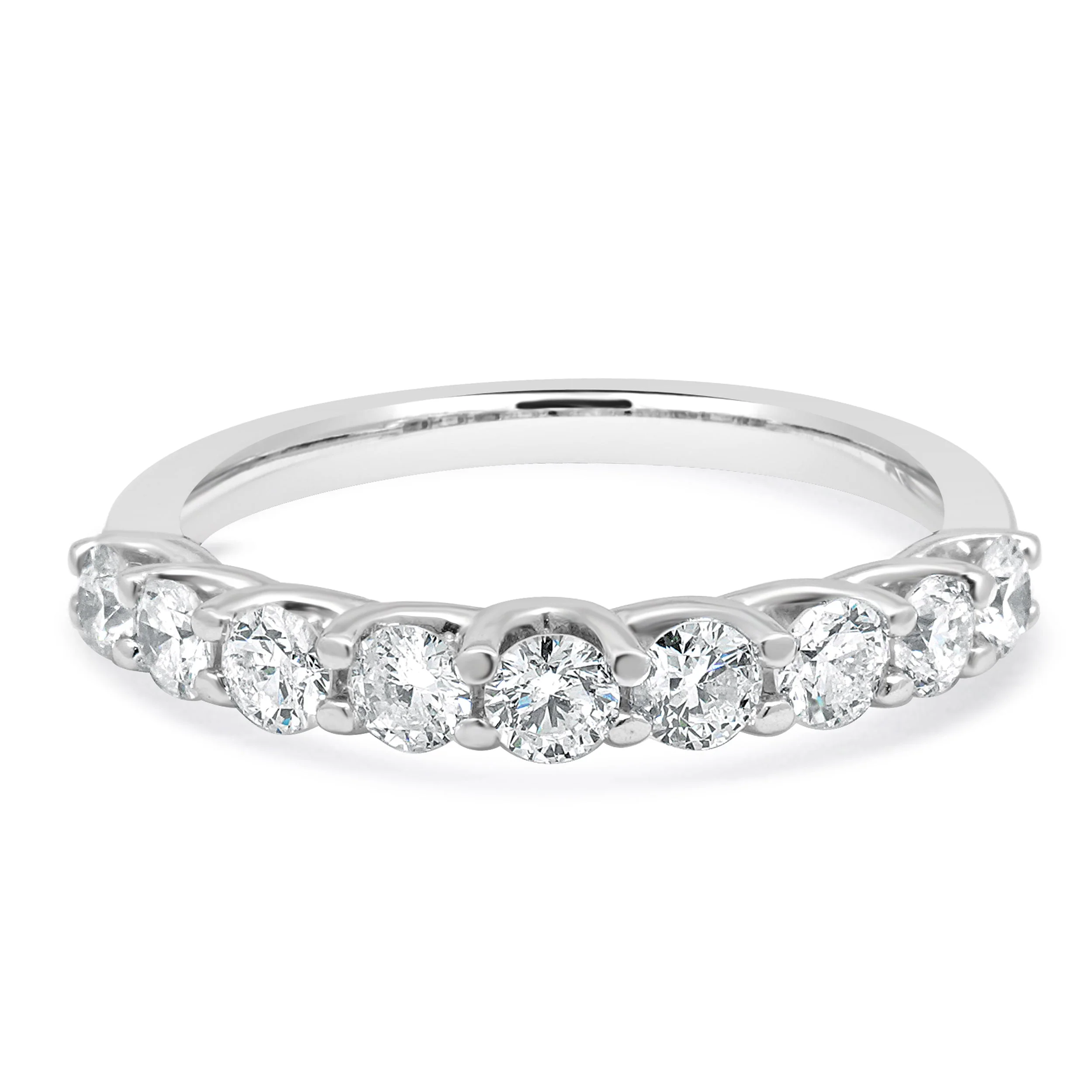 14 Karat White Gold Diamond Band