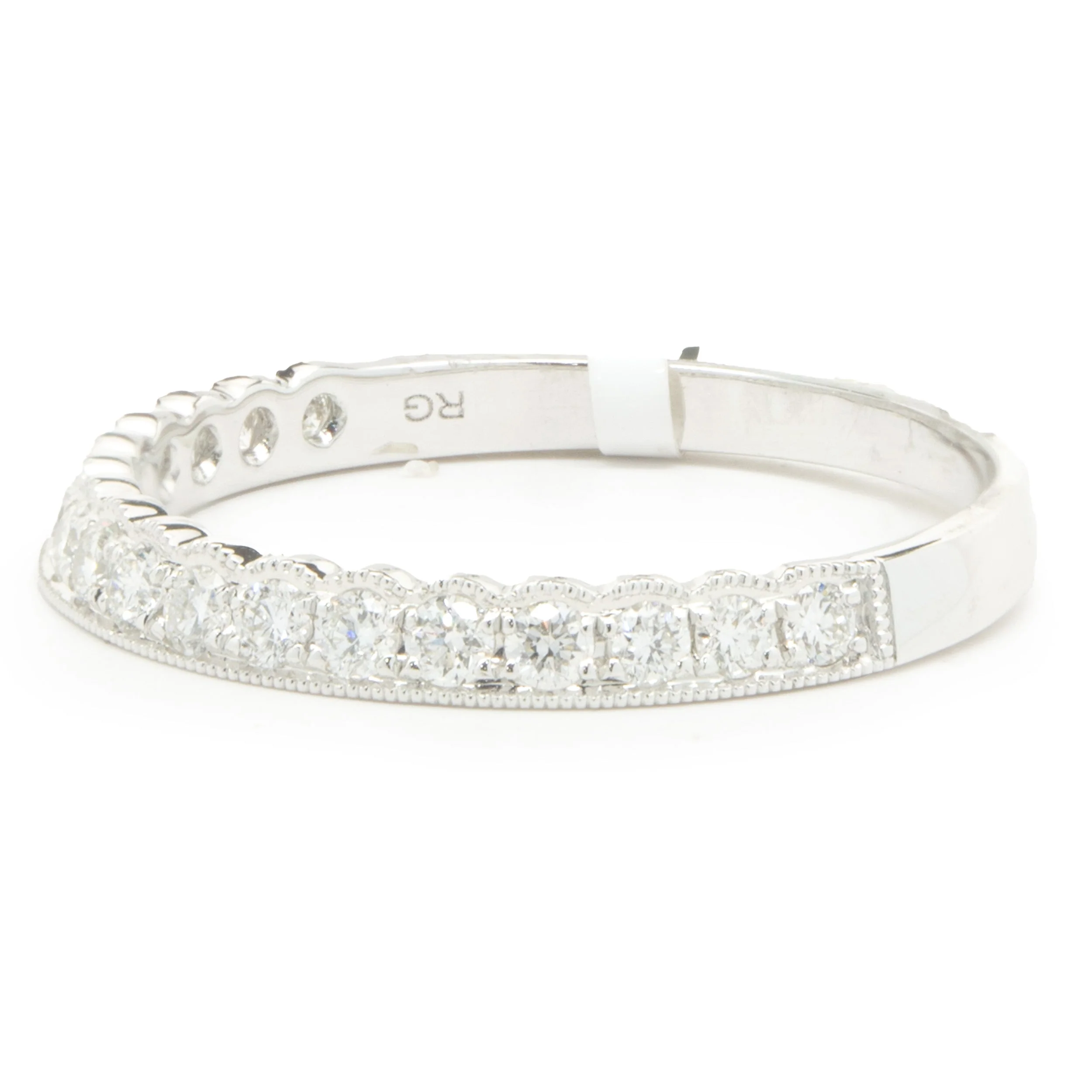 14 Karat White Gold Diamond Band - Image 2