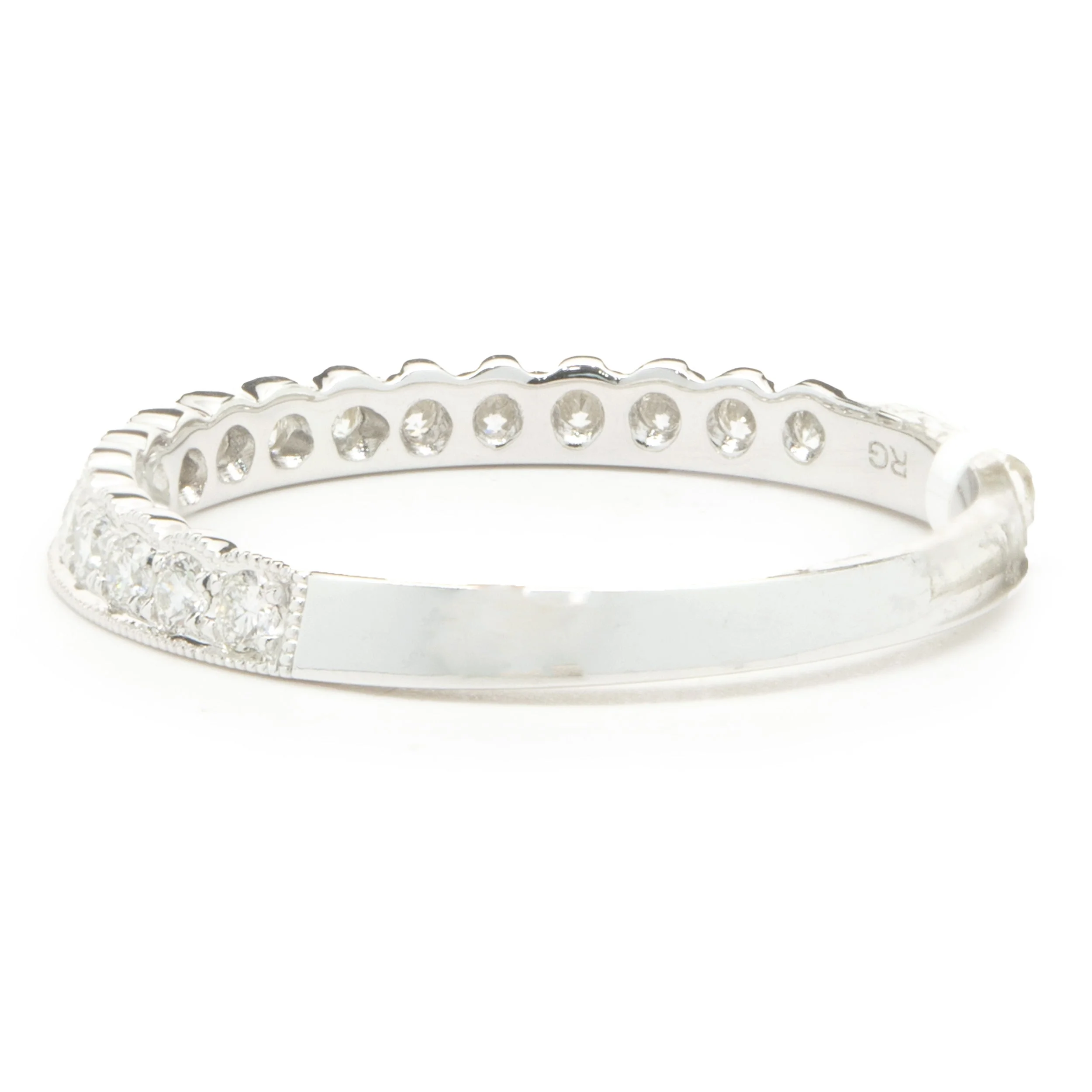 14 Karat White Gold Diamond Band - Image 3