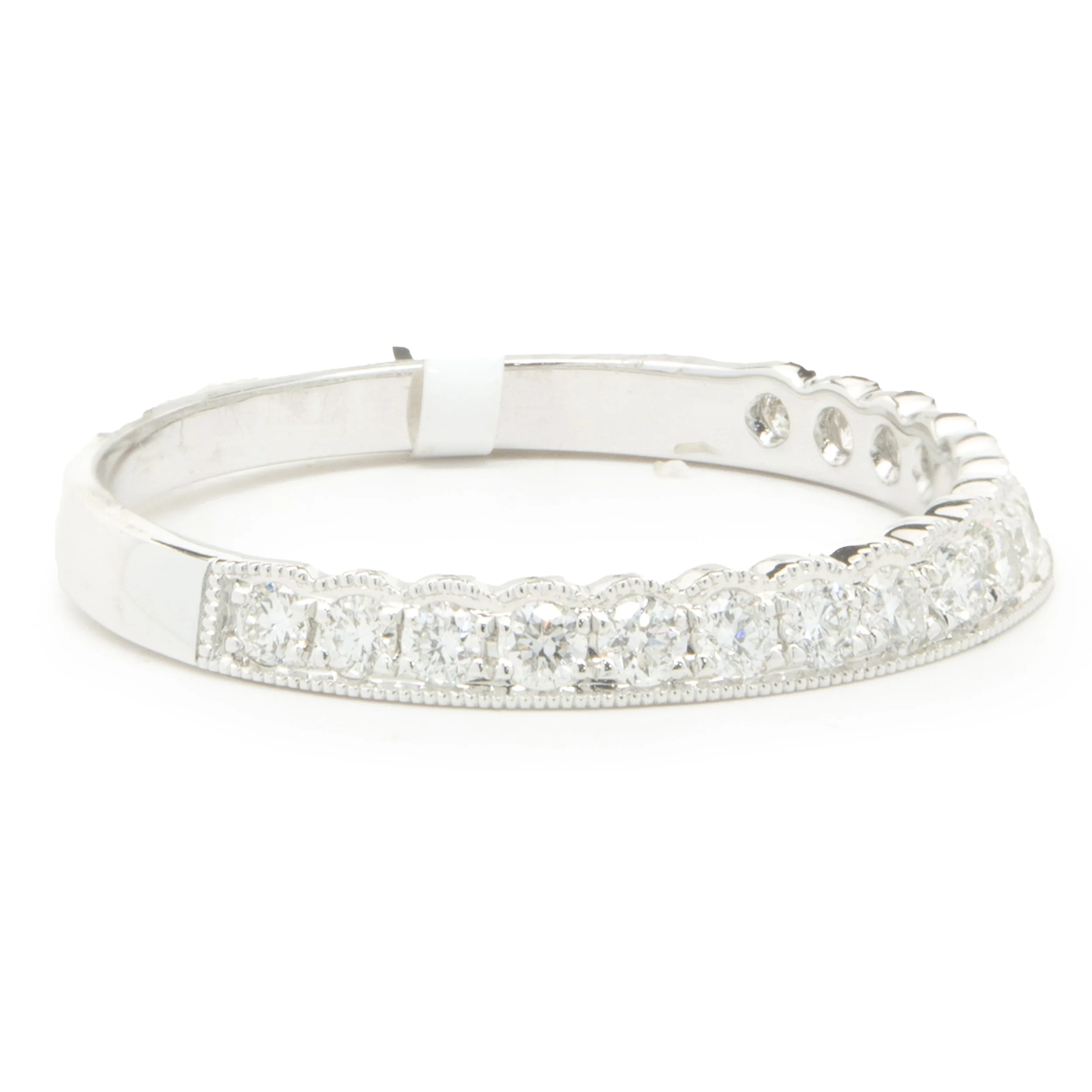 14 Karat White Gold Diamond Band - Image 4