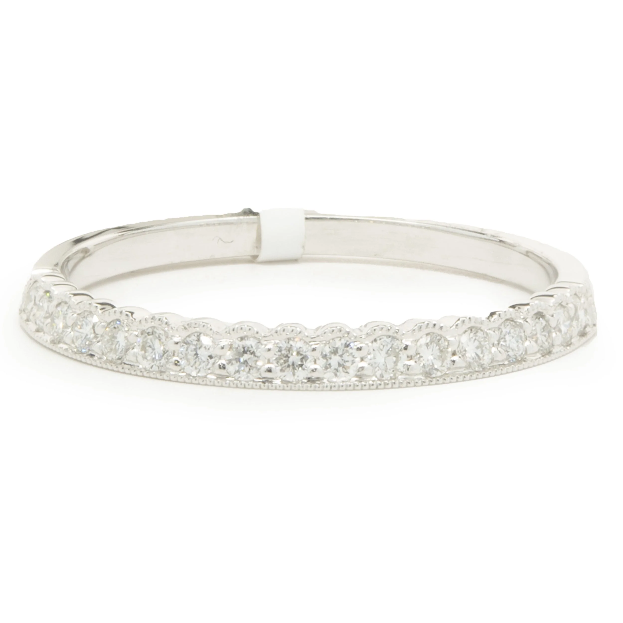 14 Karat White Gold Diamond Band