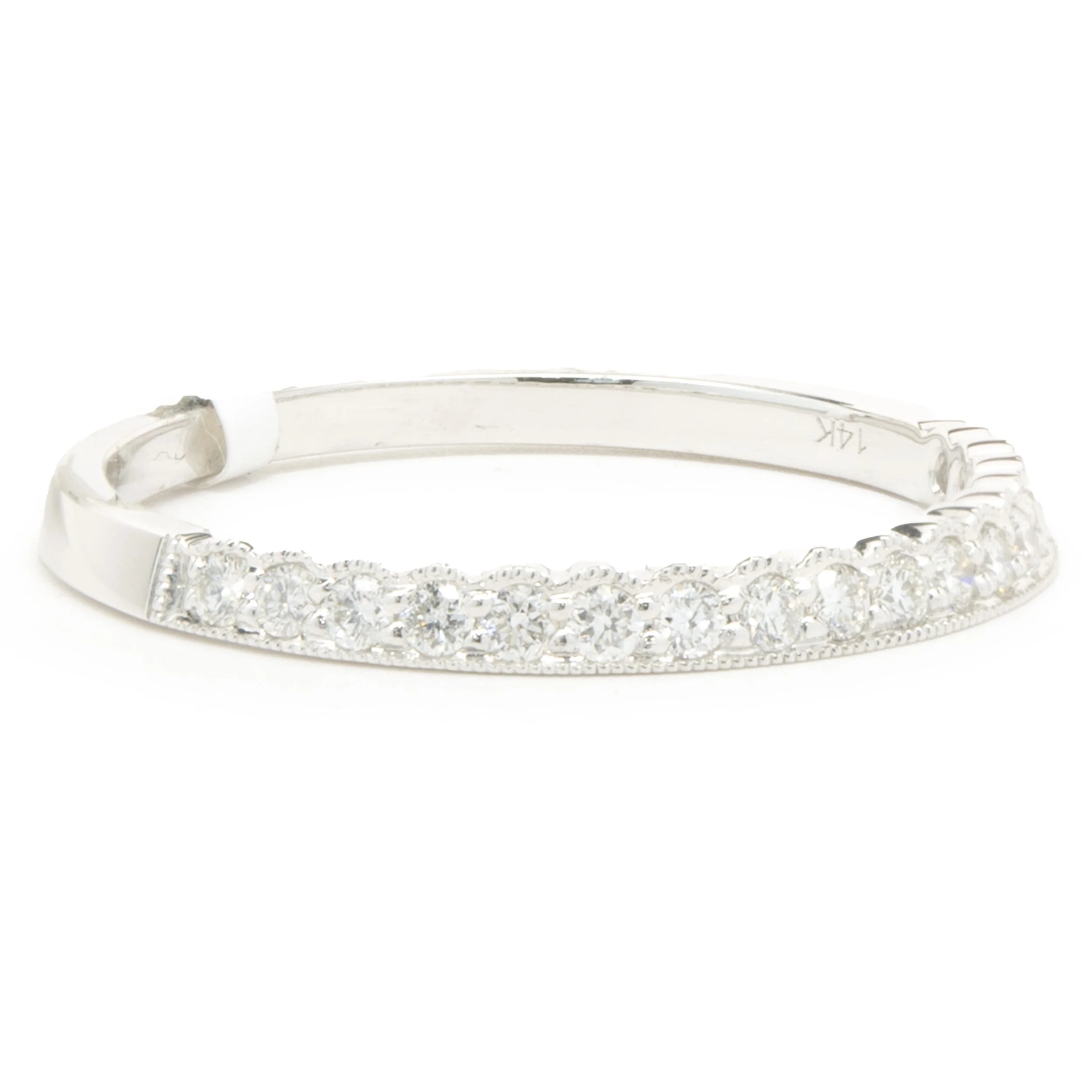 14 Karat White Gold Diamond Band - Image 2