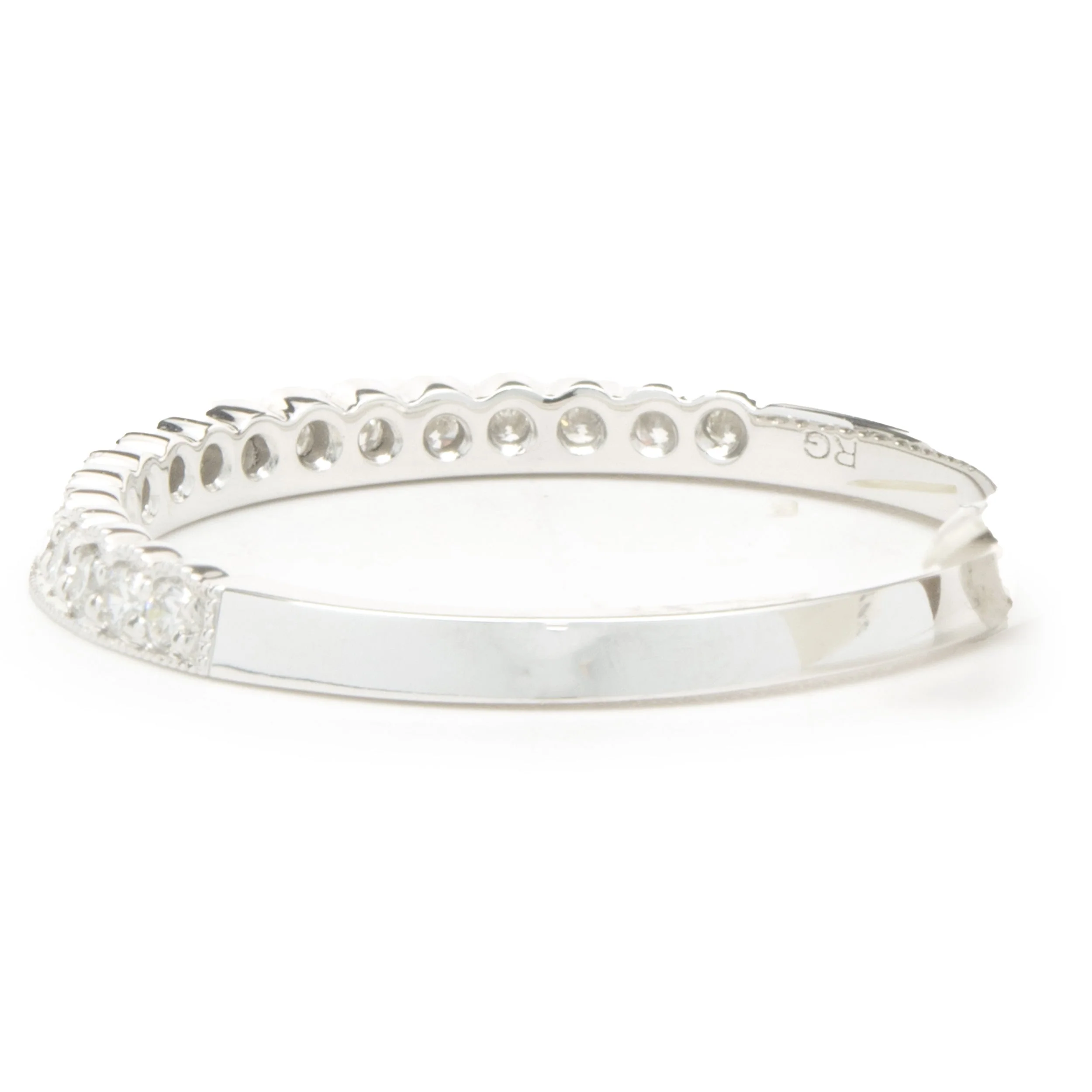 14 Karat White Gold Diamond Band - Image 3