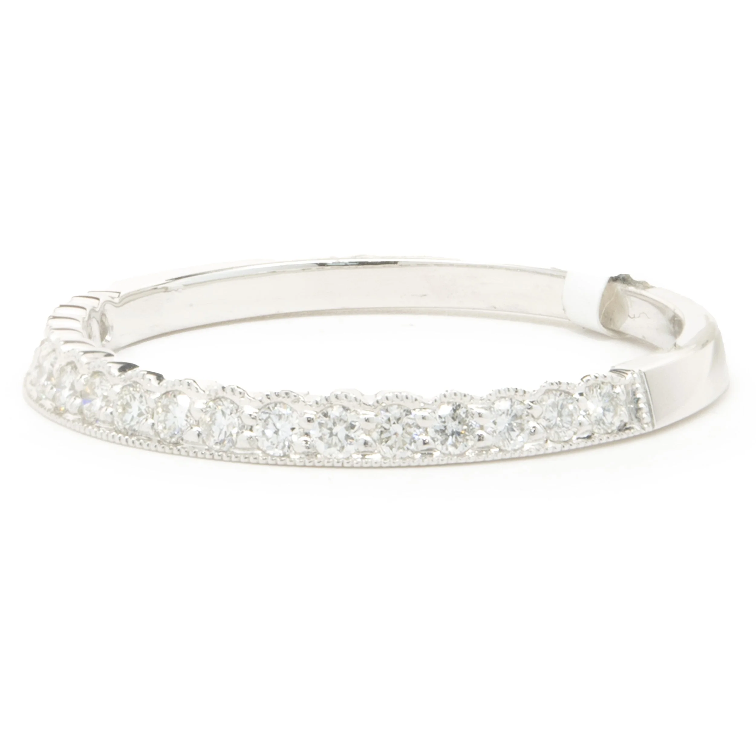 14 Karat White Gold Diamond Band - Image 4