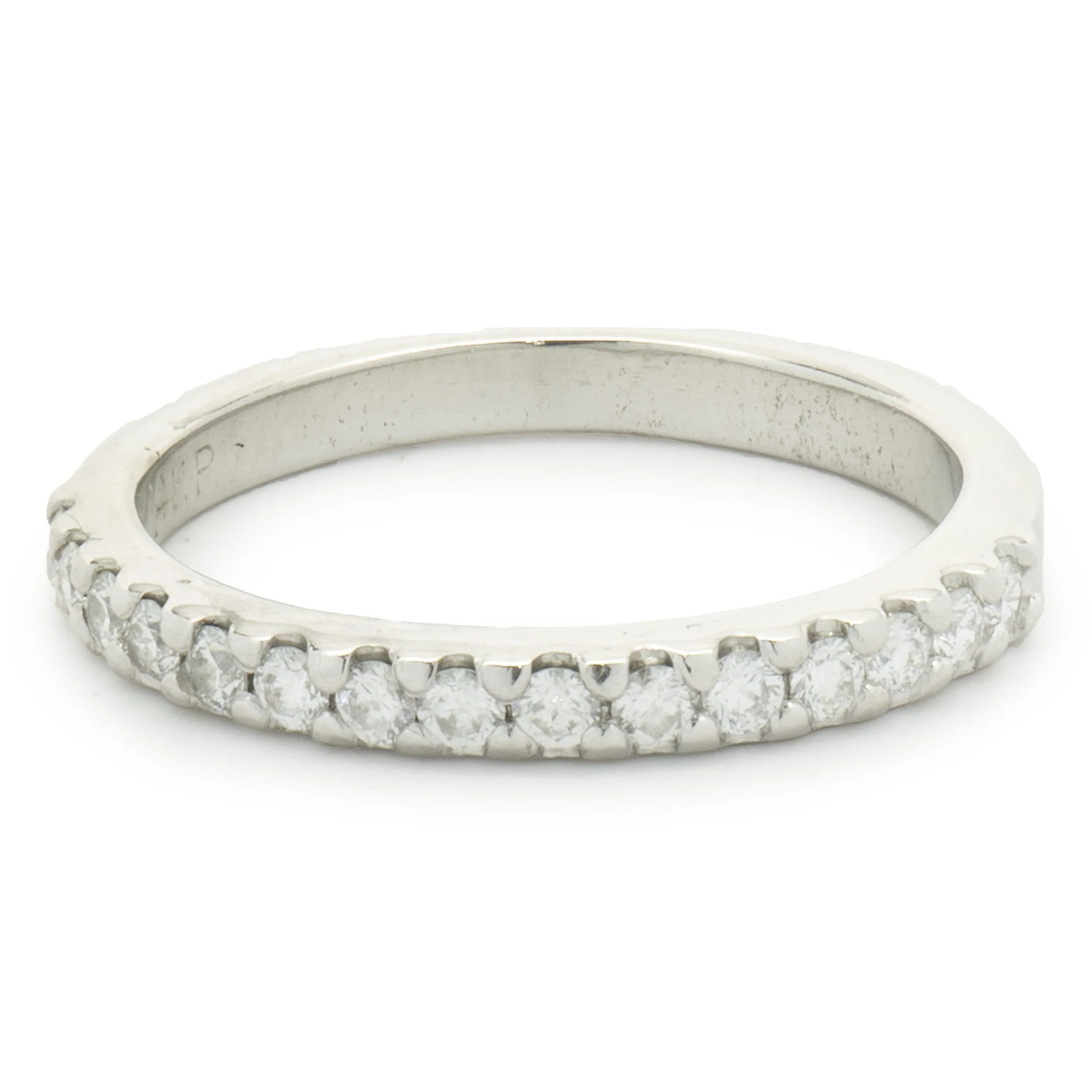 14 Karat White Gold Diamond Band
