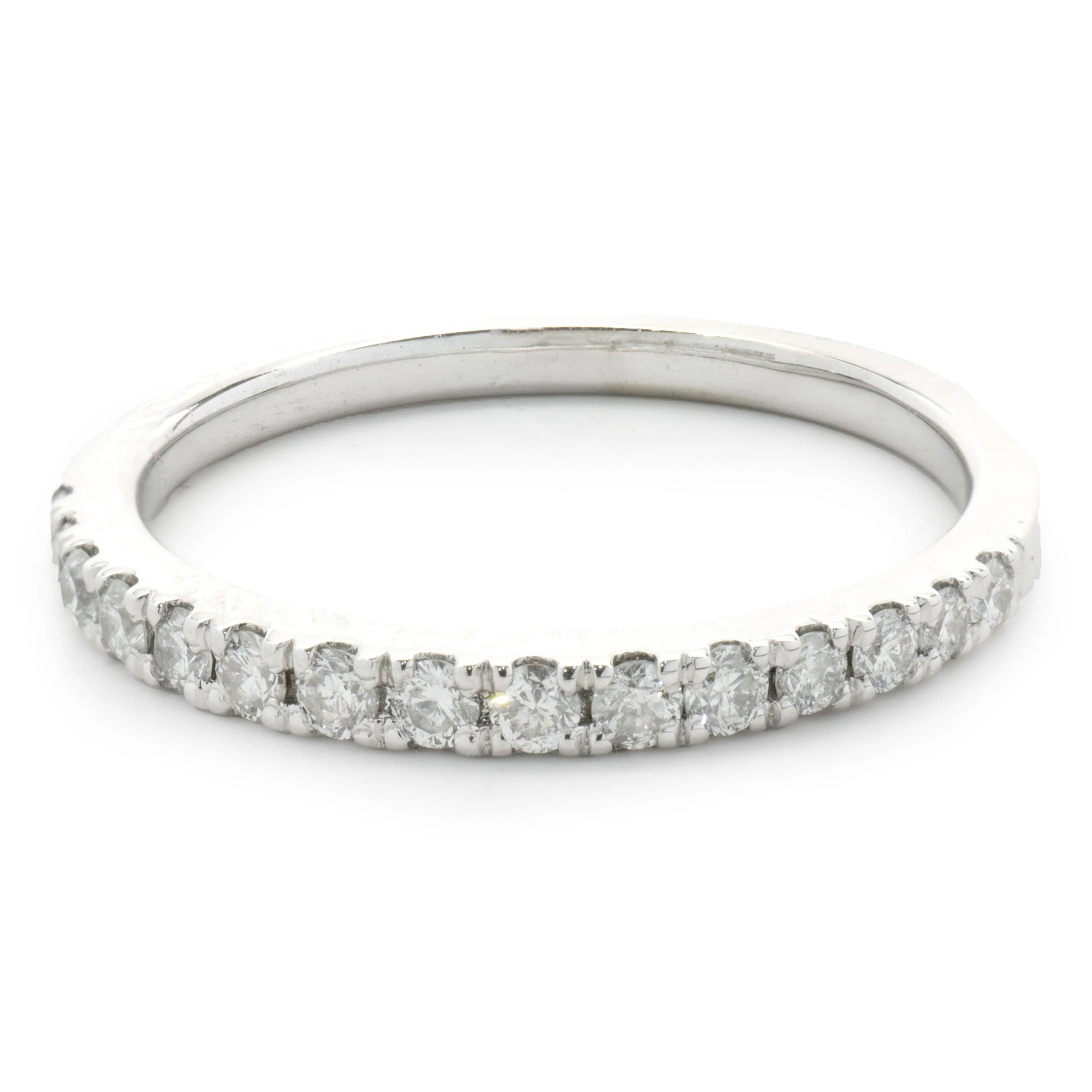 14 Karat White Gold Diamond Band