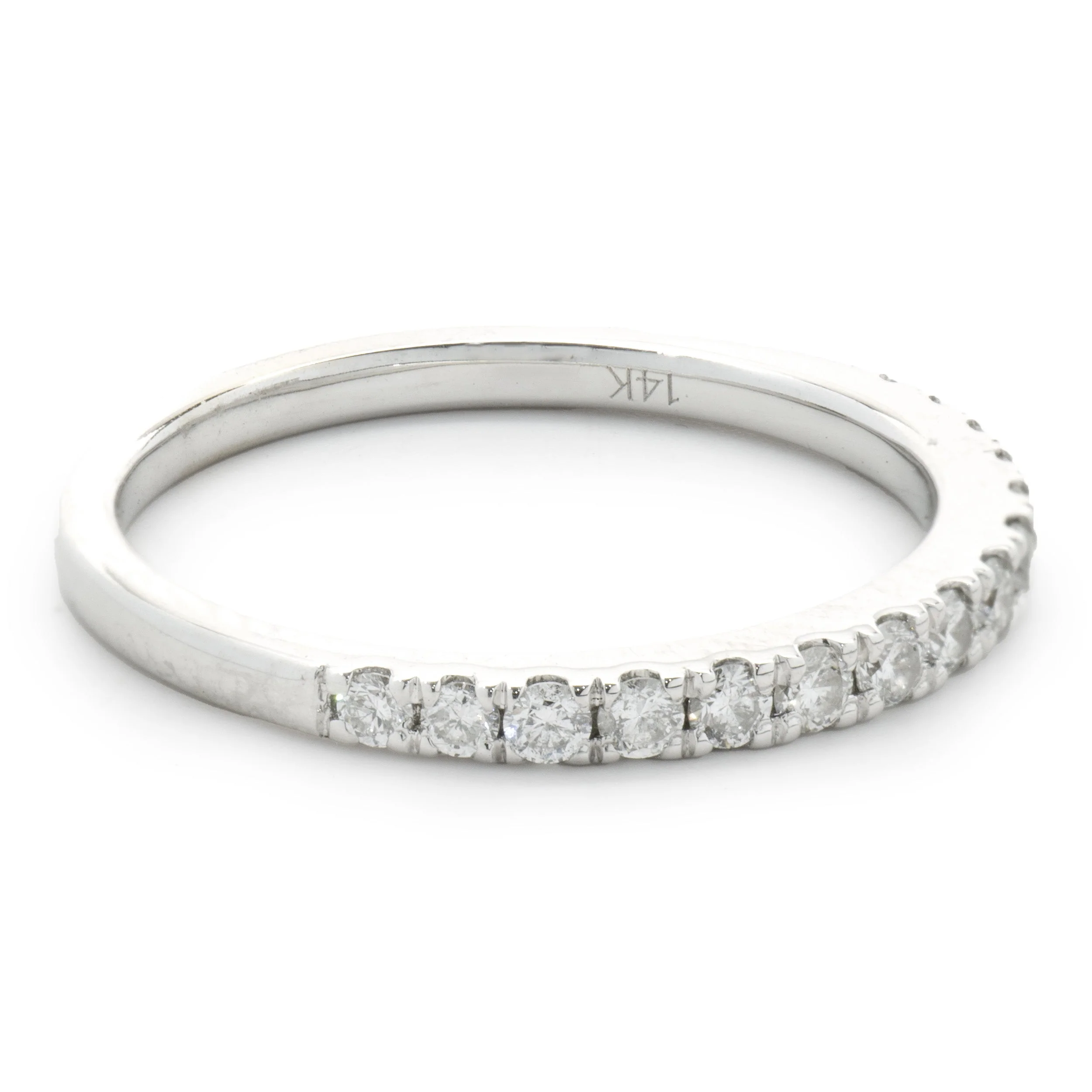 14 Karat White Gold Diamond Band - Image 2