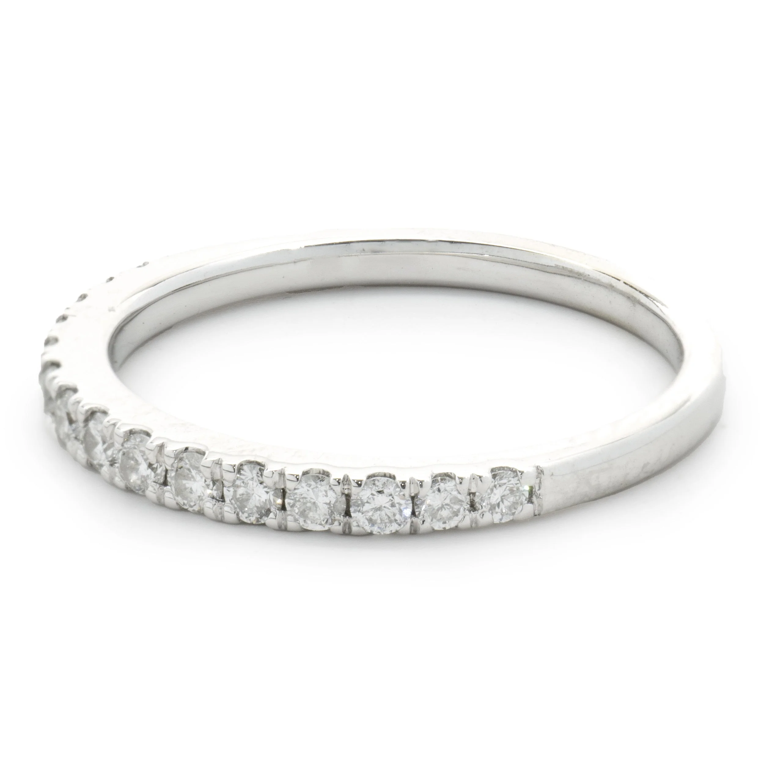 14 Karat White Gold Diamond Band - Image 4