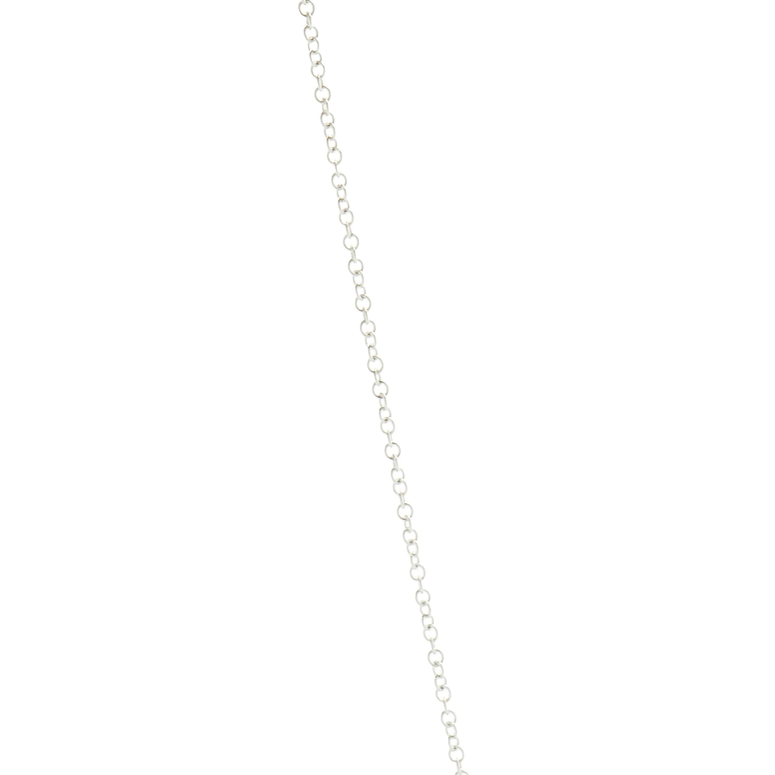 14 Karat White Gold Diamond Bar Necklace - Image 3