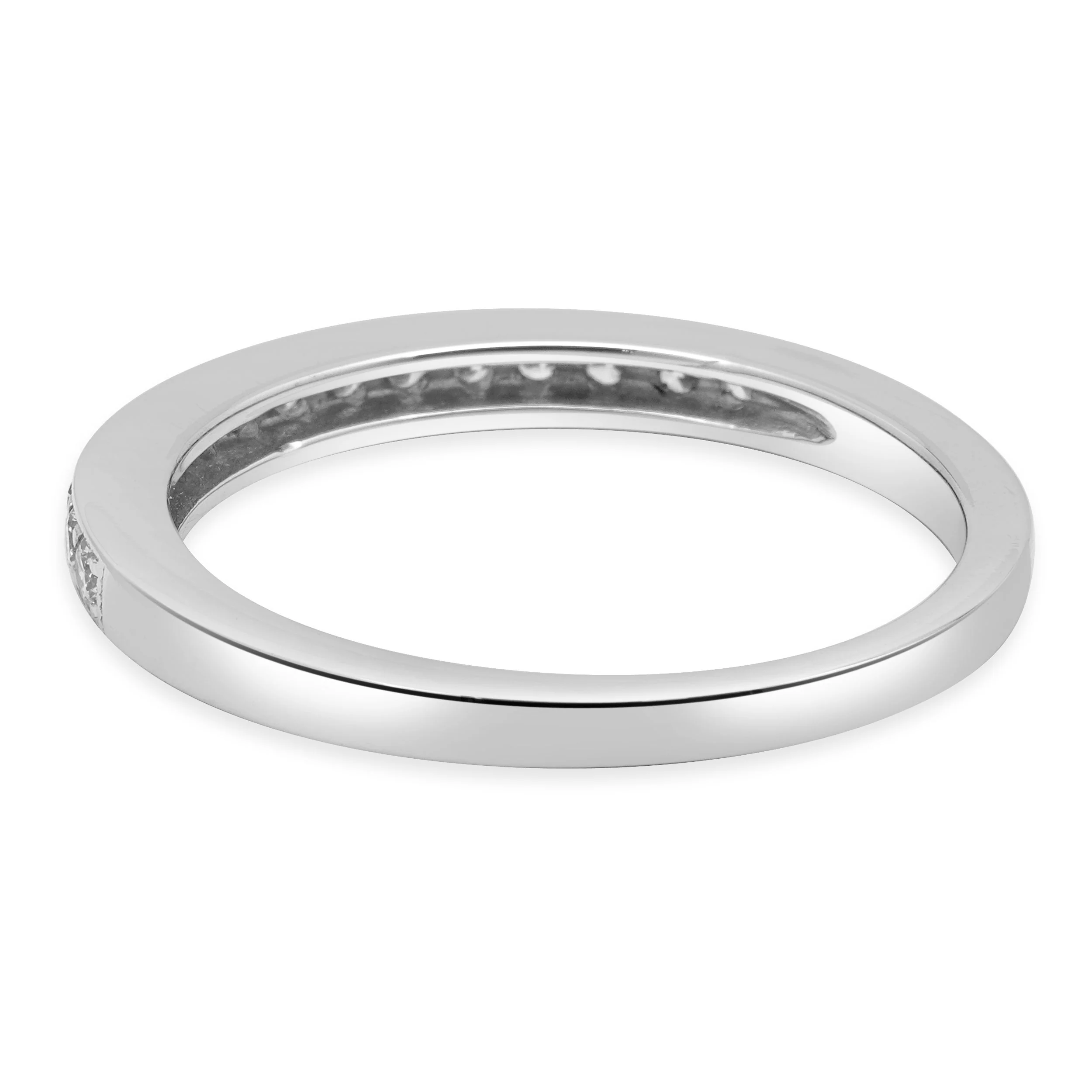 14 Karat White Gold Diamond Channel Set Half Eternity Band - Image 3
