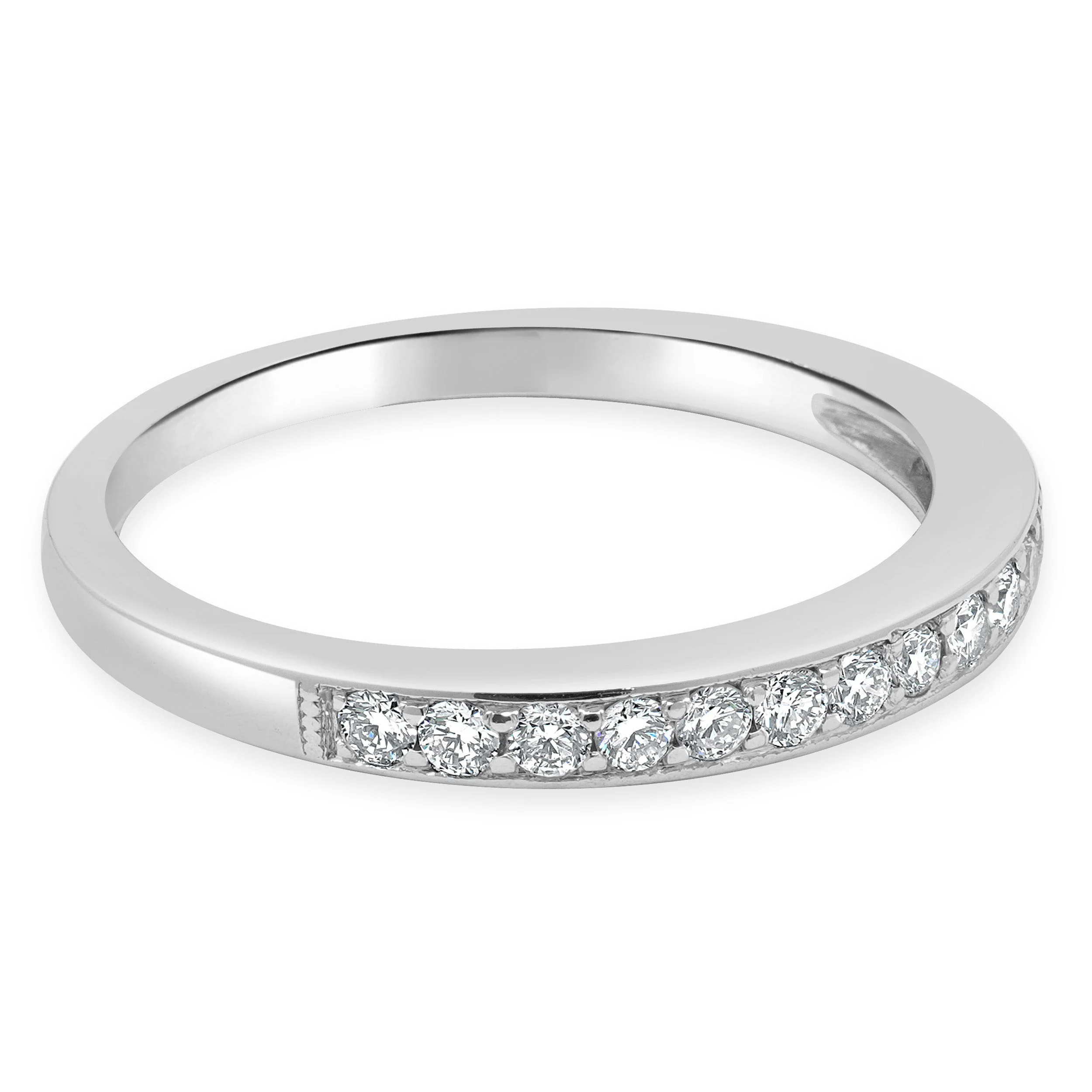14 Karat White Gold Diamond Channel Set Half Eternity Band - Image 4