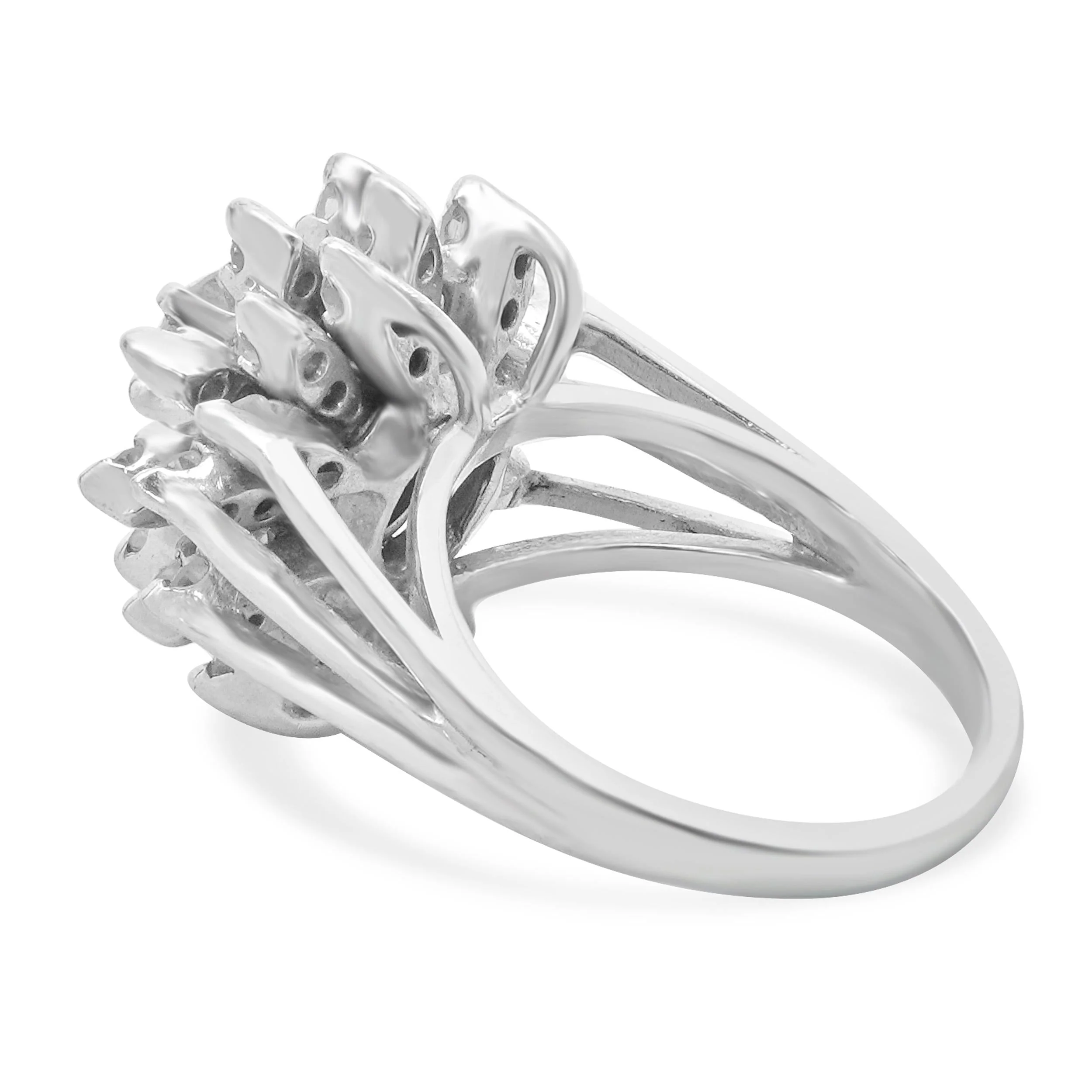 14 Karat White Gold Diamond Cocktail Ring - Image 3