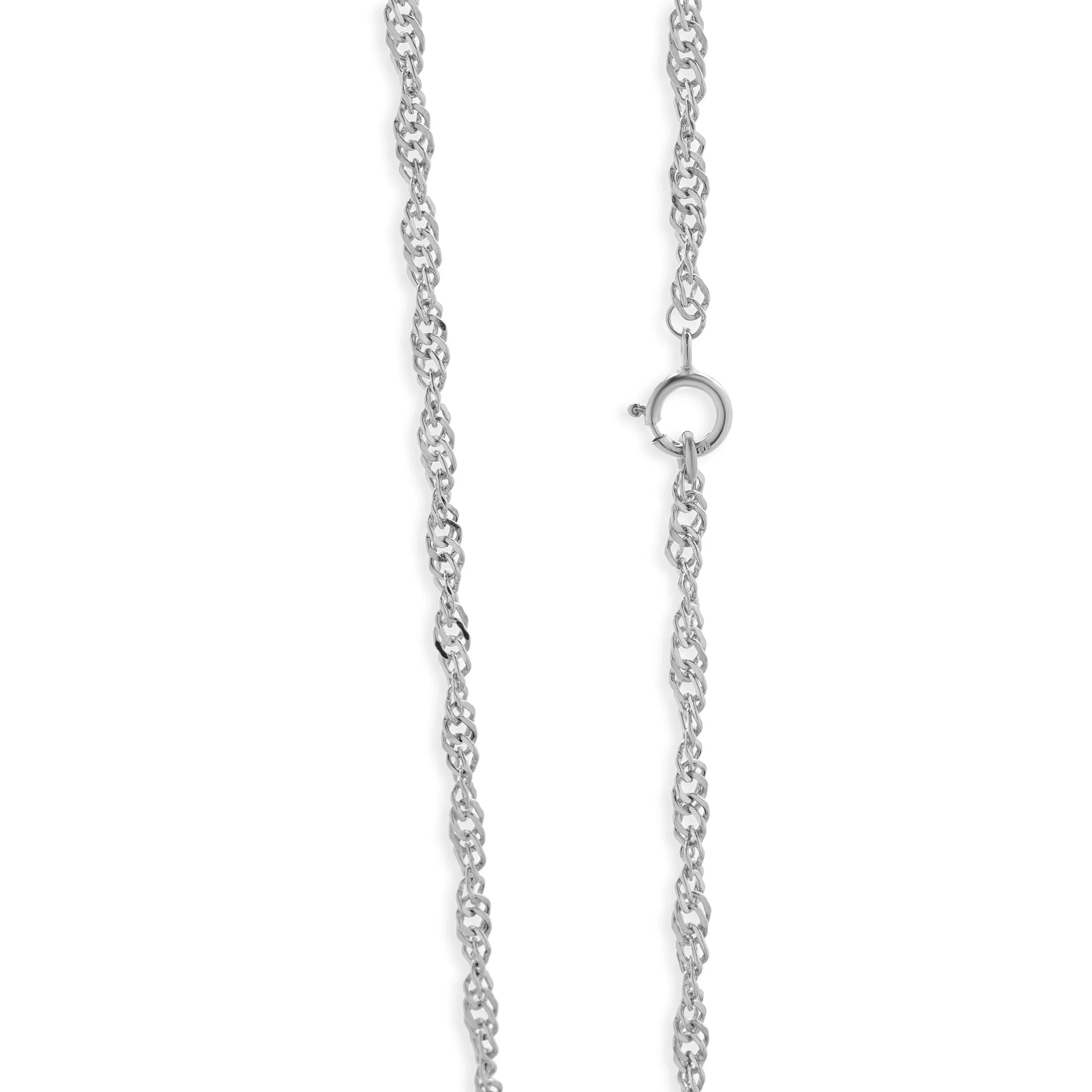 14 Karat White Gold Diamond Cross Necklace - Image 3