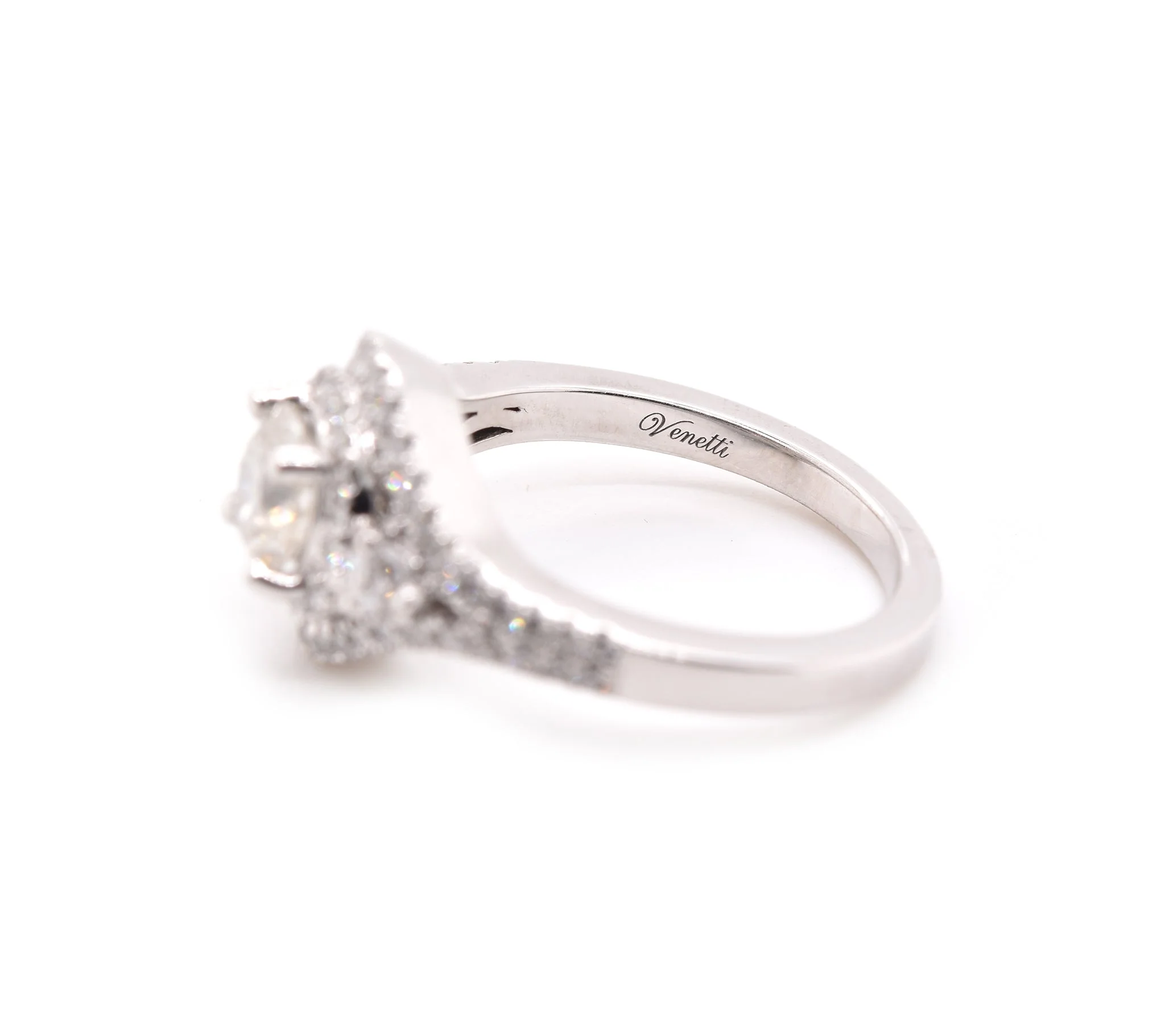 14 Karat White Gold Diamond Engagement Ring - Image 4