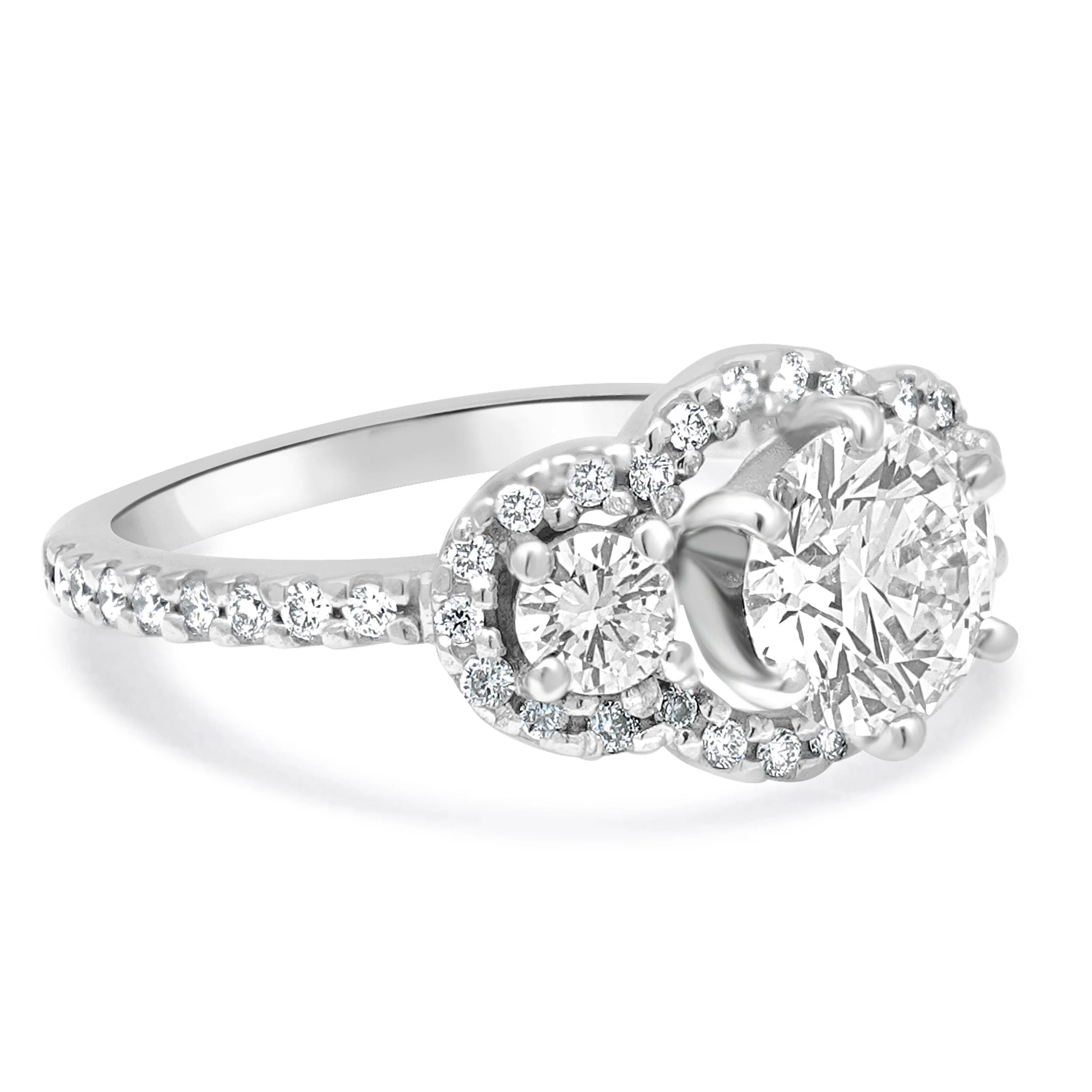 14 Karat White Gold Diamond Engagement Ring - Image 4