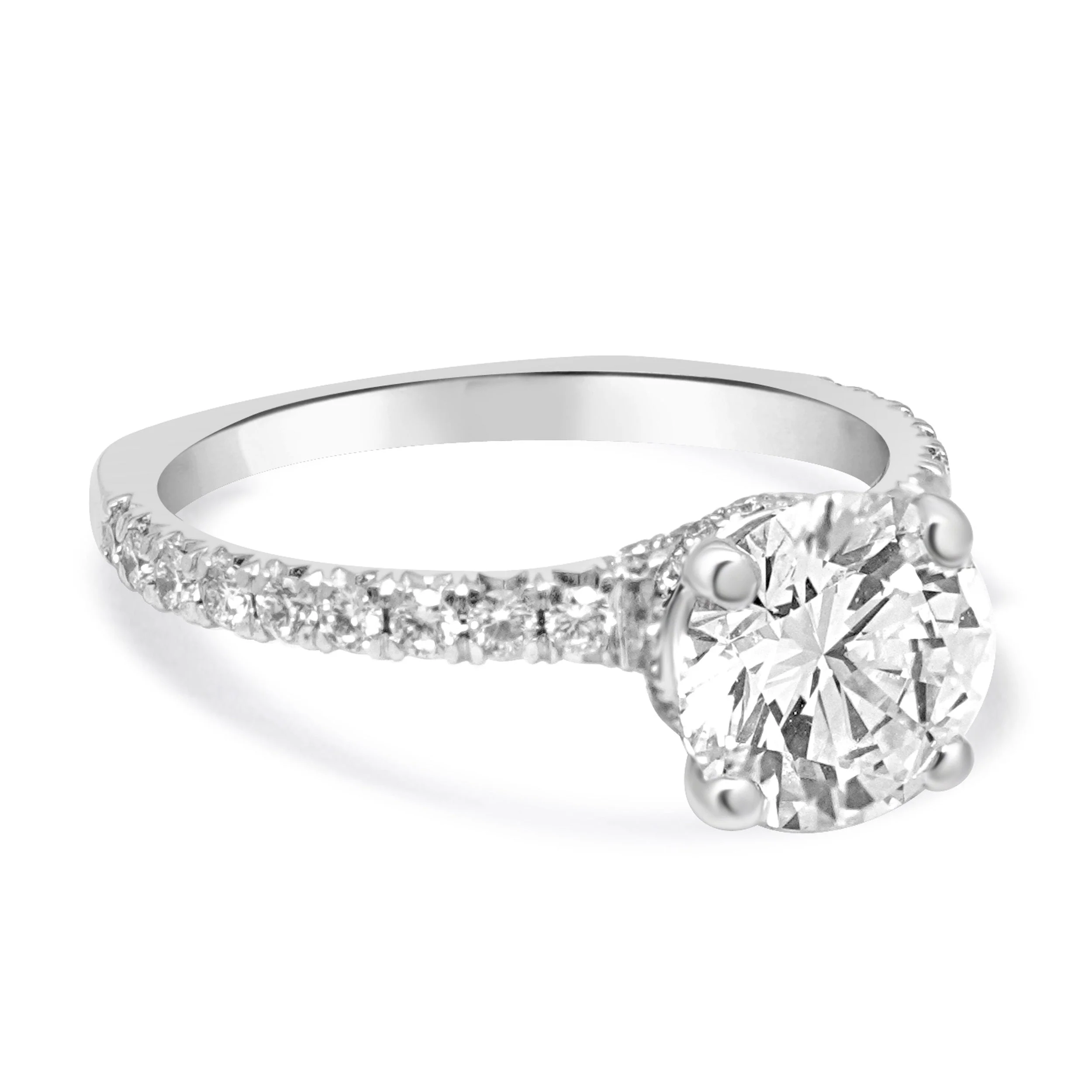 14 Karat White Gold Diamond Engagement Ring - Image 4