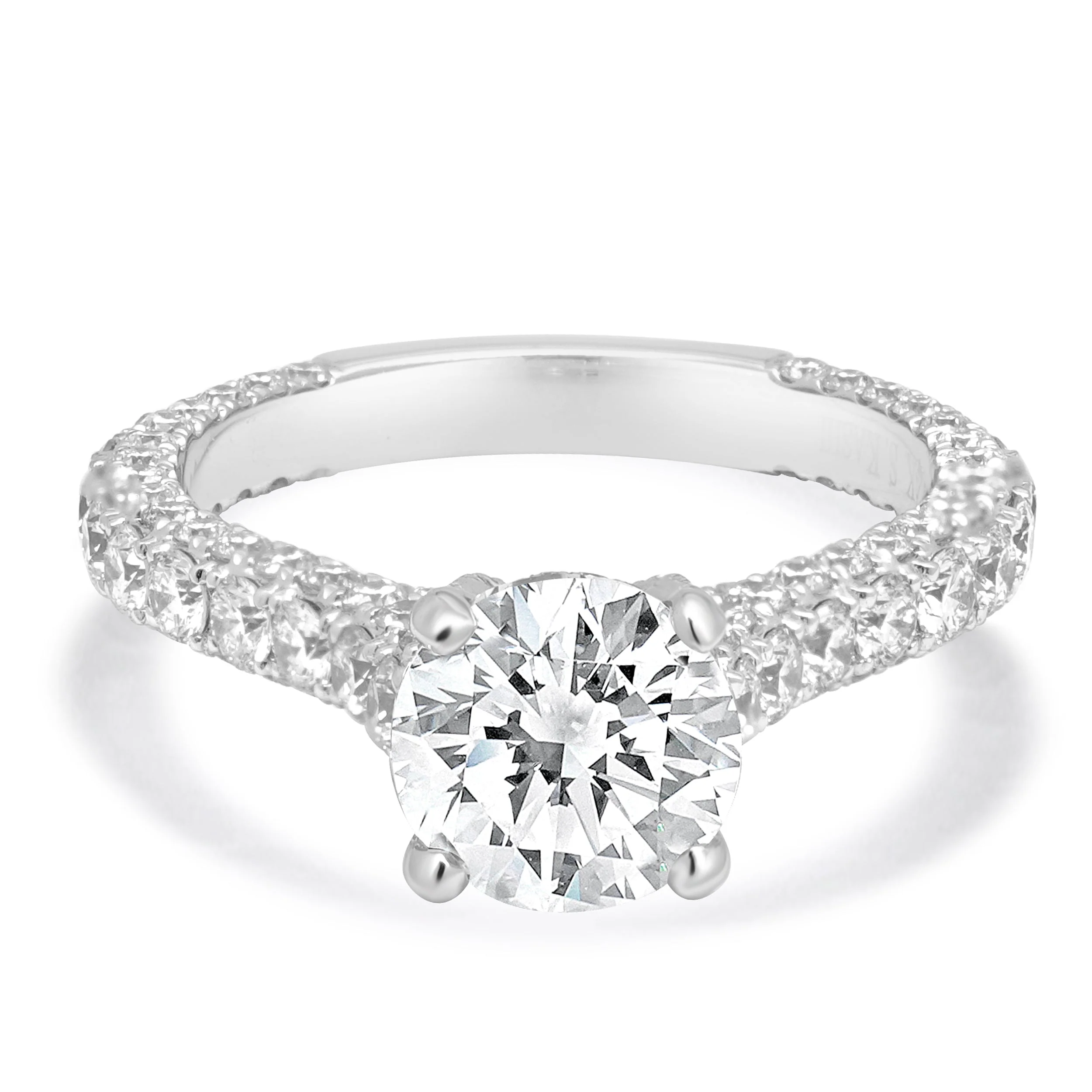 14 Karat White Gold Diamond Engagement Ring