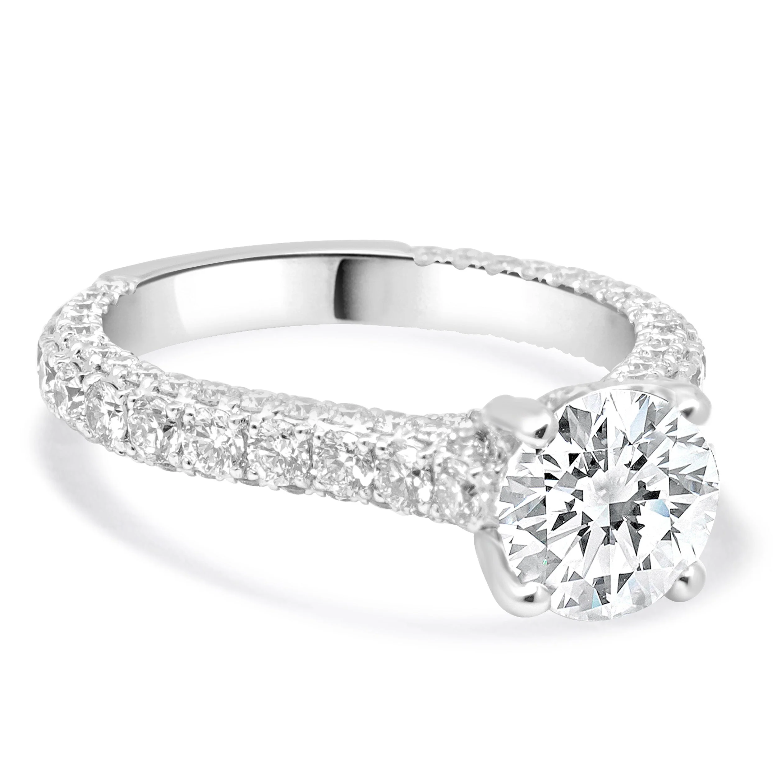 14 Karat White Gold Diamond Engagement Ring - Image 4