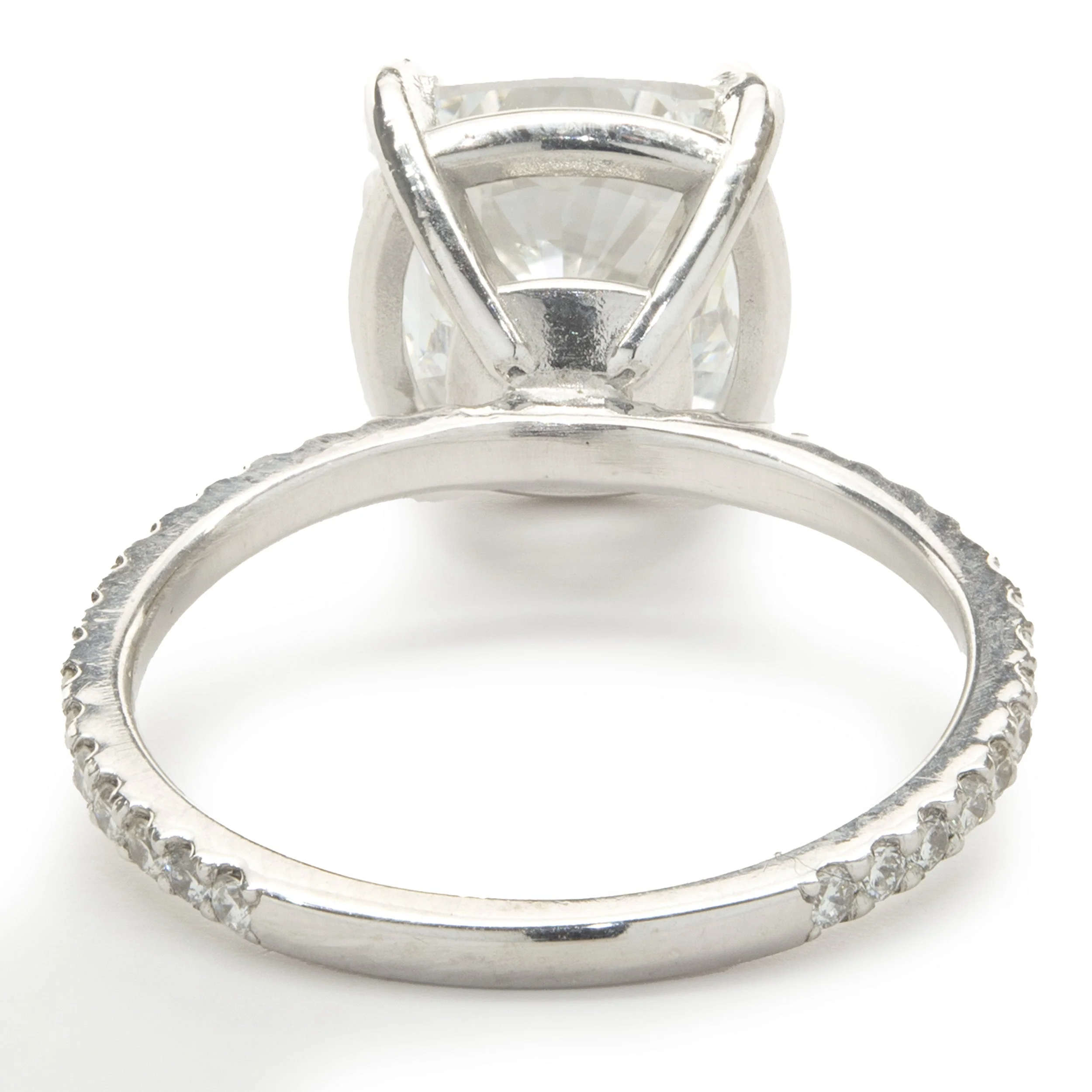 14 Karat White Gold Diamond Engagement Ring - Image 3