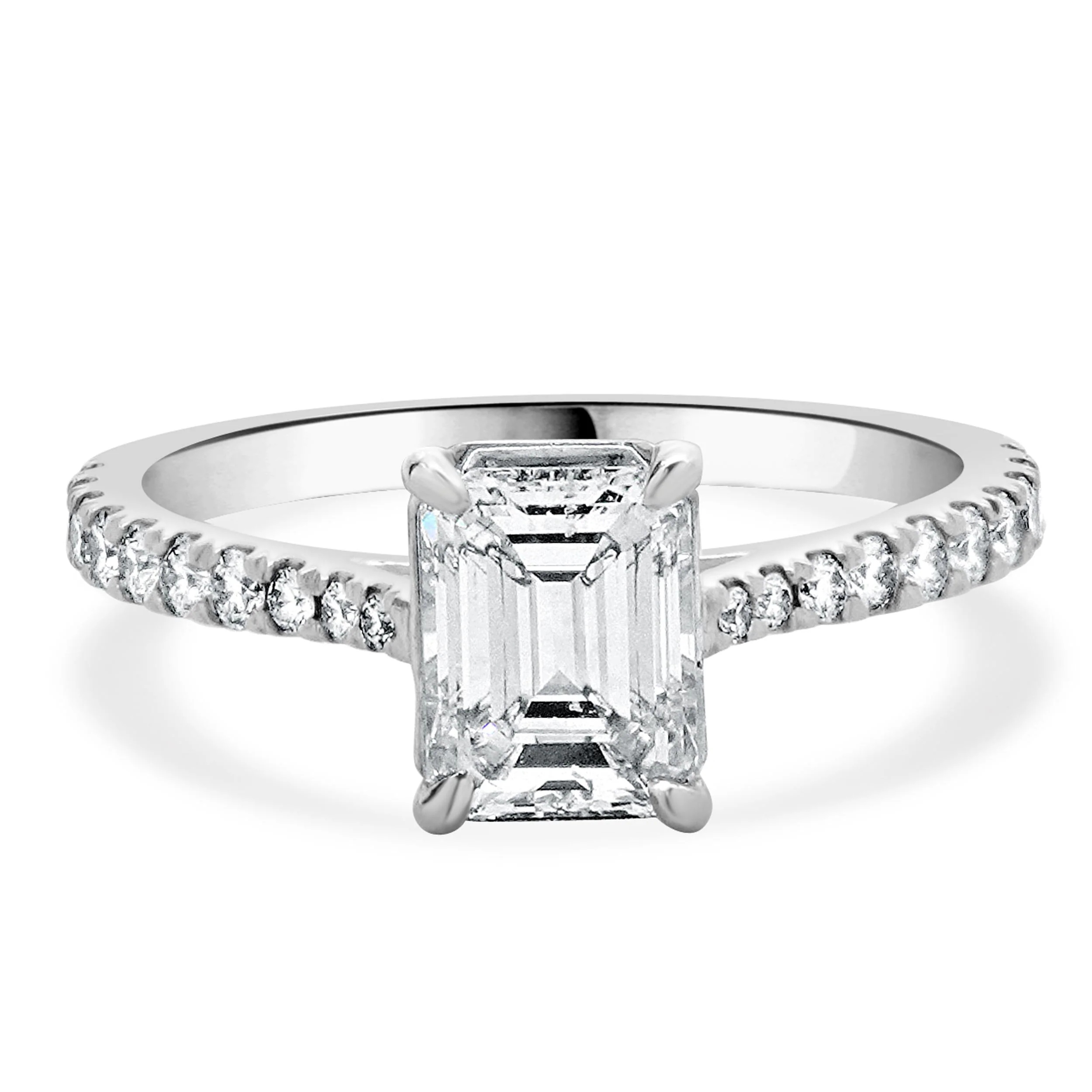 14 Karat White Gold Diamond Engagement Ring