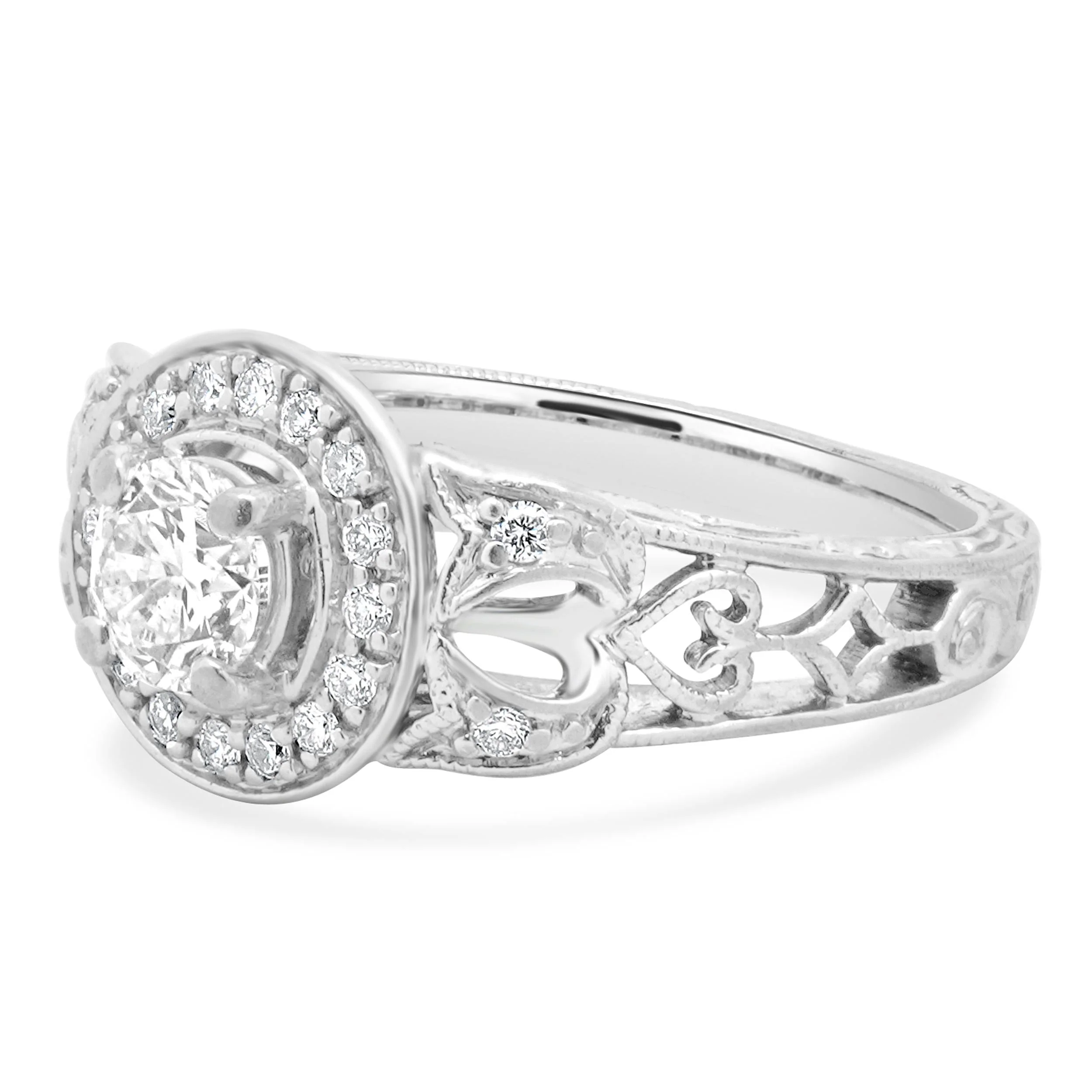 14 Karat White Gold Diamond Engagement Ring - Image 2