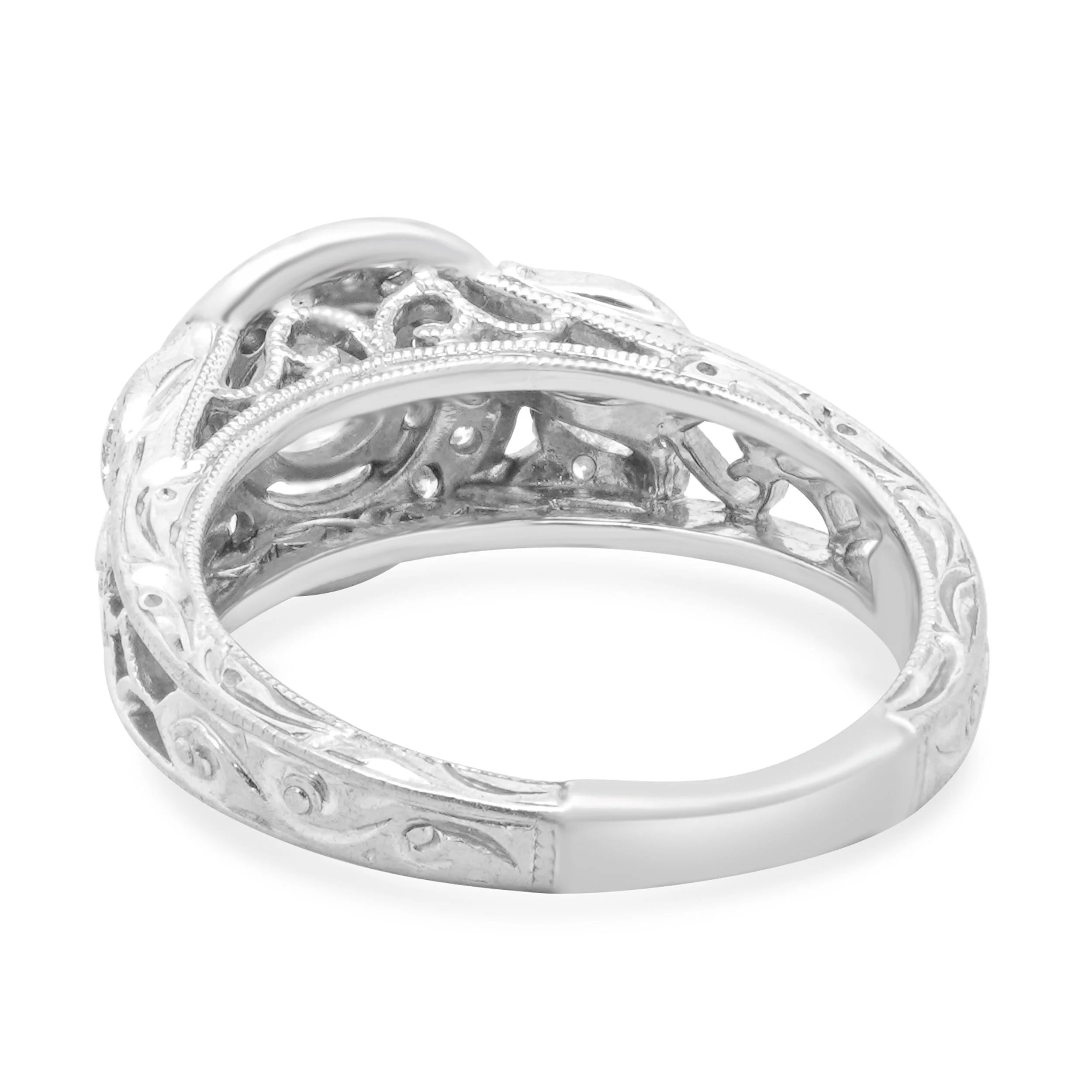 14 Karat White Gold Diamond Engagement Ring - Image 4