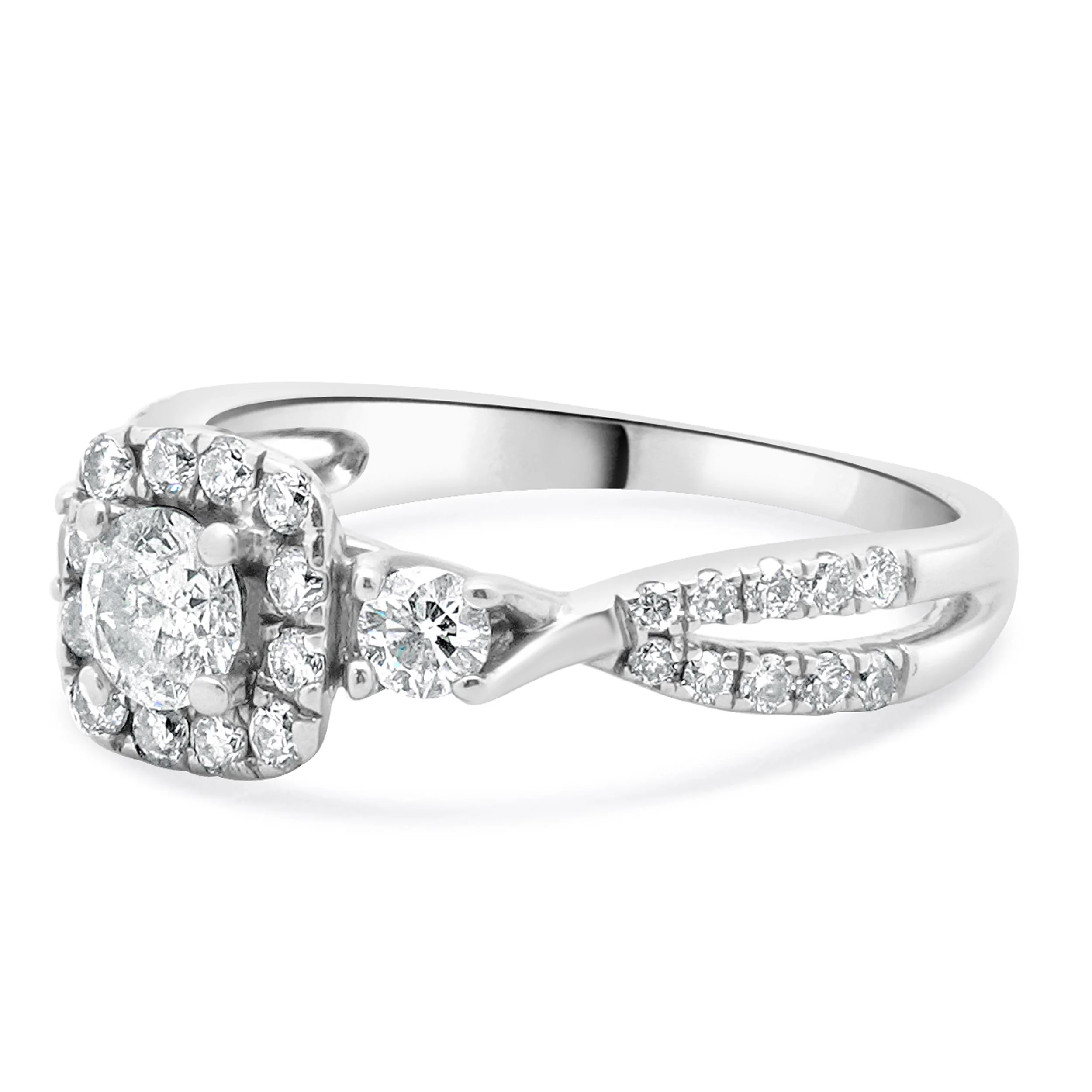 14 Karat White Gold Diamond Engagement Ring - Image 2