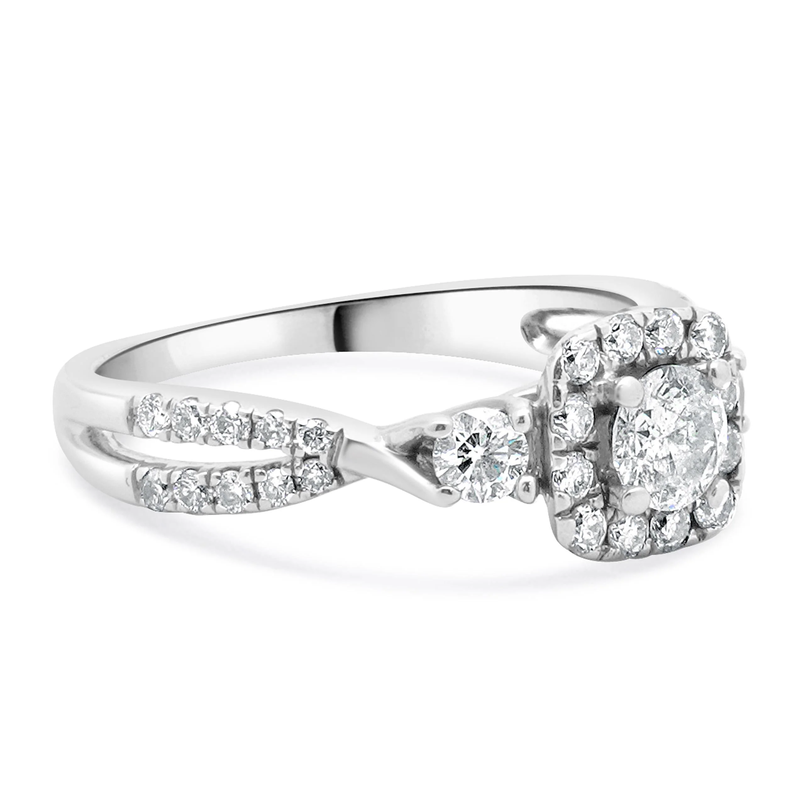 14 Karat White Gold Diamond Engagement Ring - Image 3