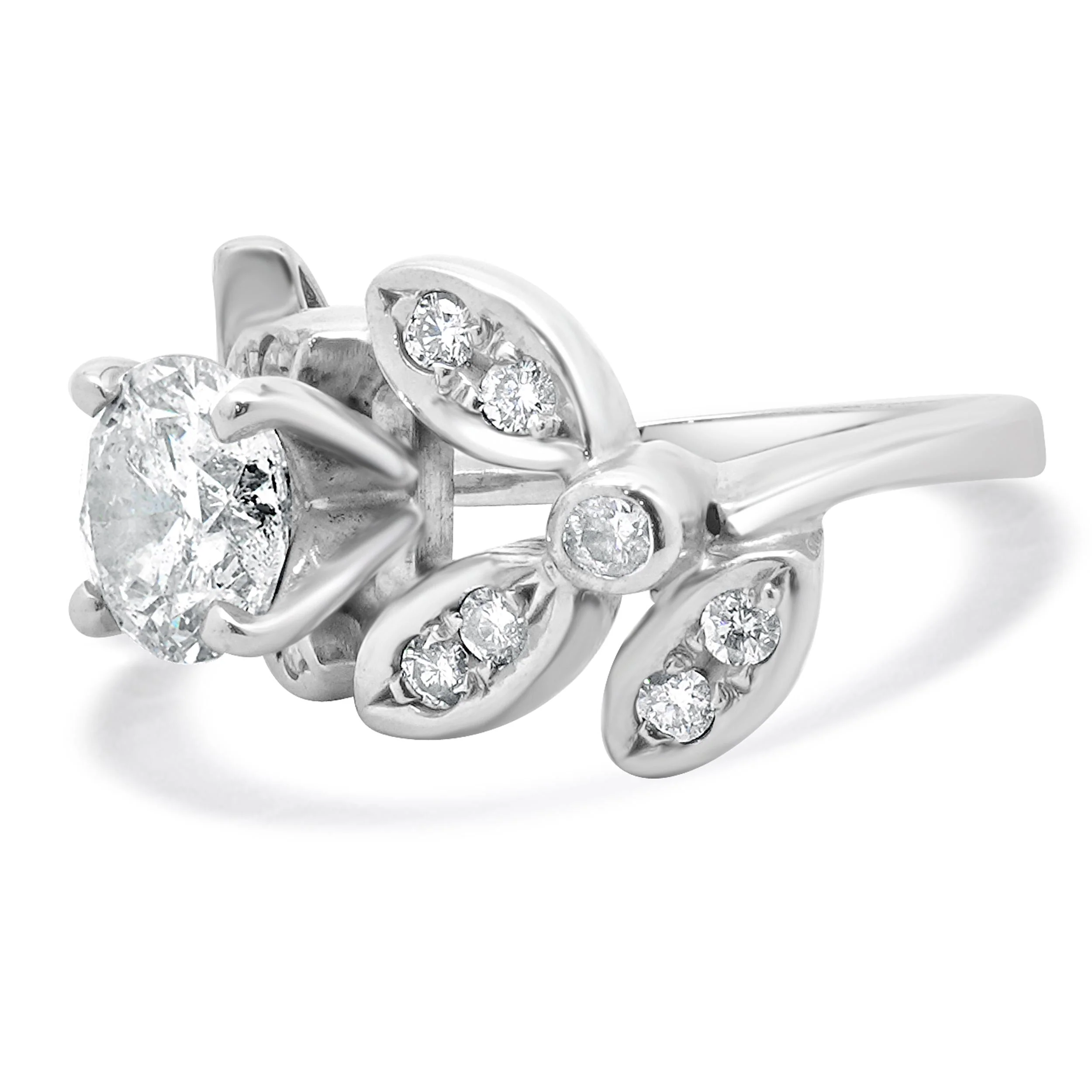14 Karat White Gold Diamond Engagement Ring - Image 2