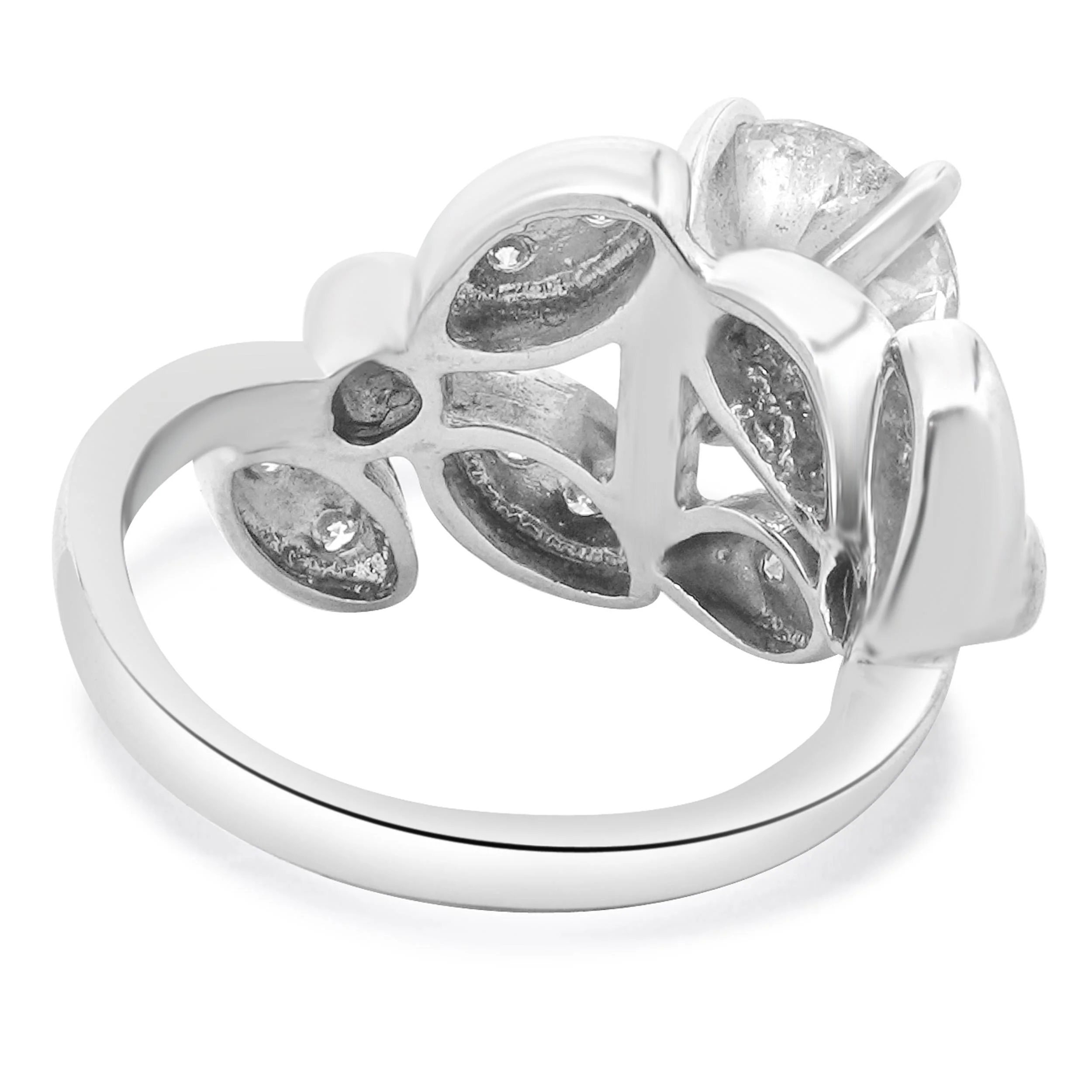 14 Karat White Gold Diamond Engagement Ring - Image 4