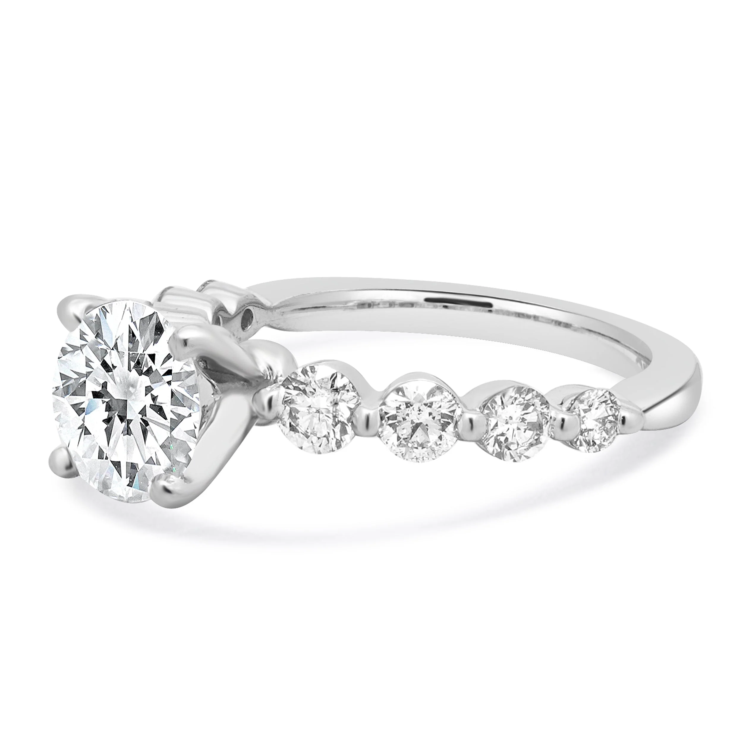 14 Karat White Gold Diamond Engagement Ring - Image 2