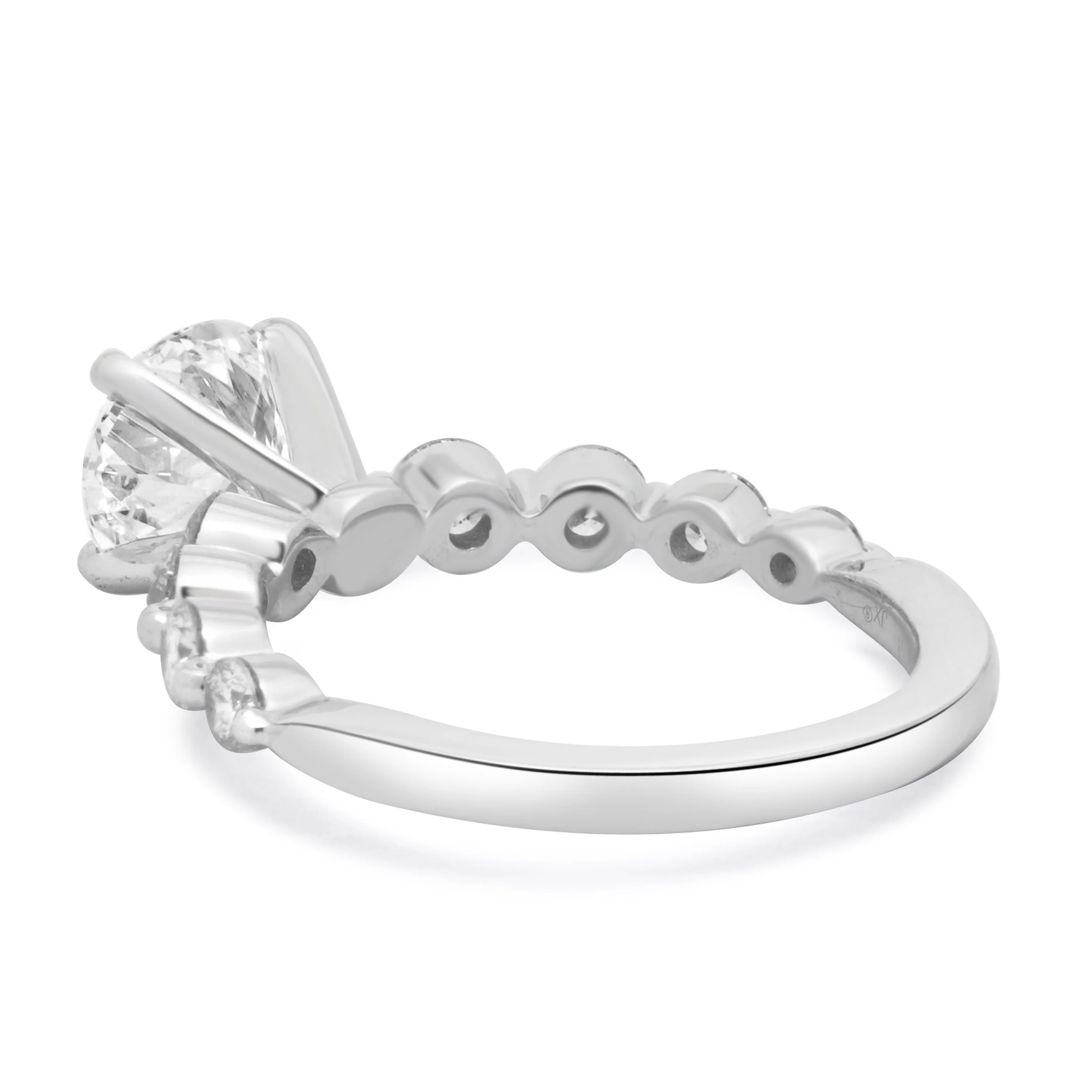 14 Karat White Gold Diamond Engagement Ring - Image 3