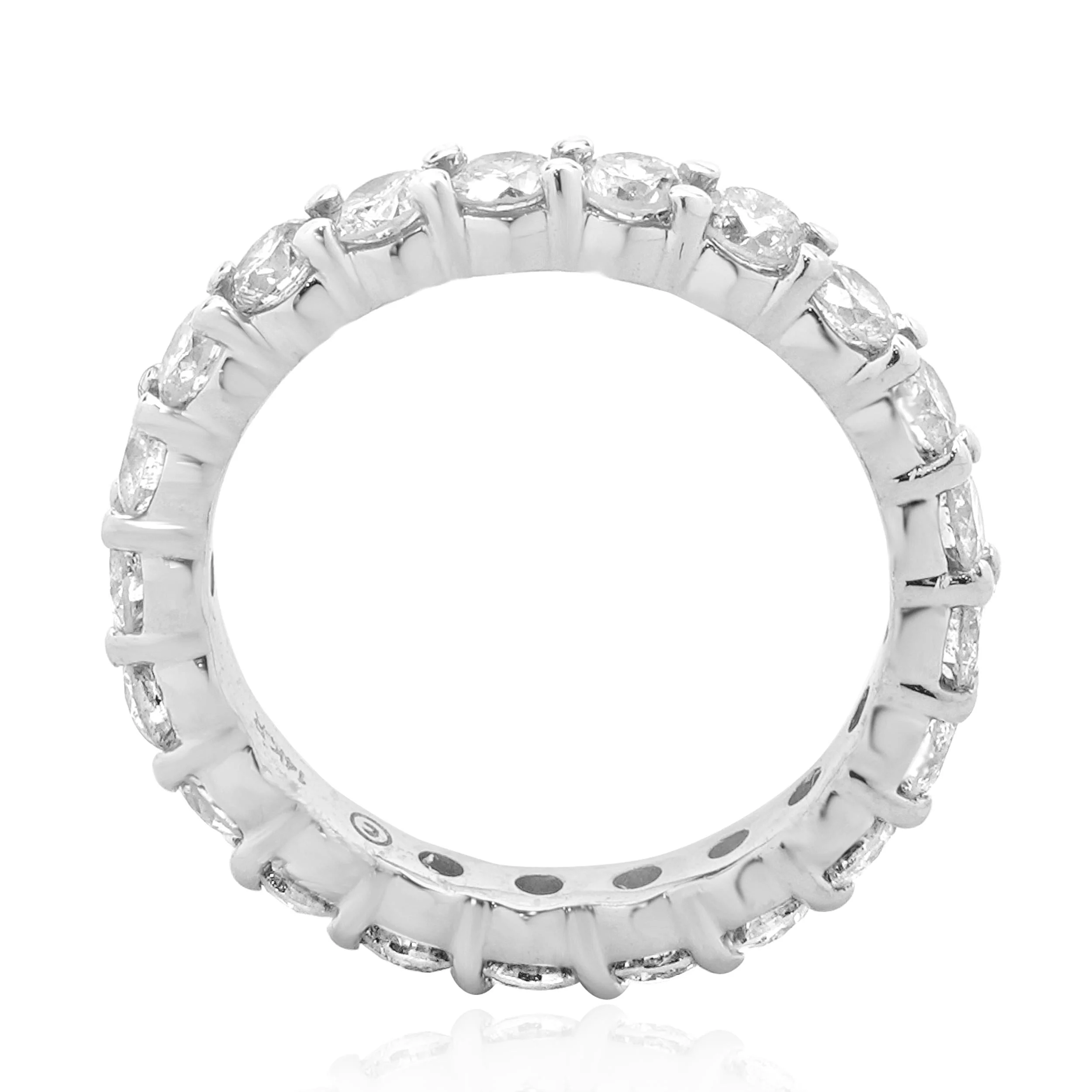 14 Karat White Gold Diamond Eternity Band - Image 4