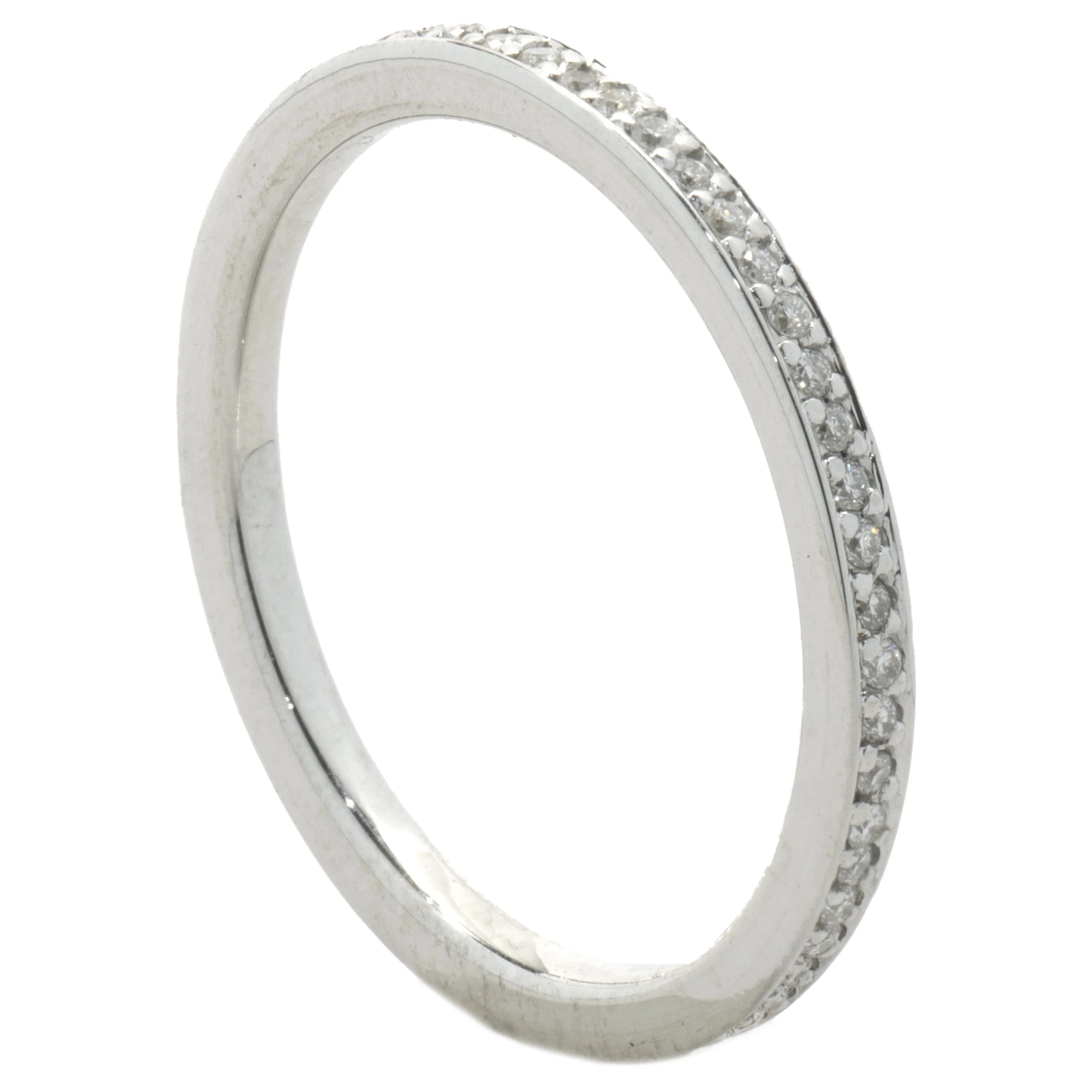 14 Karat White Gold Diamond Eternity Band - Image 2