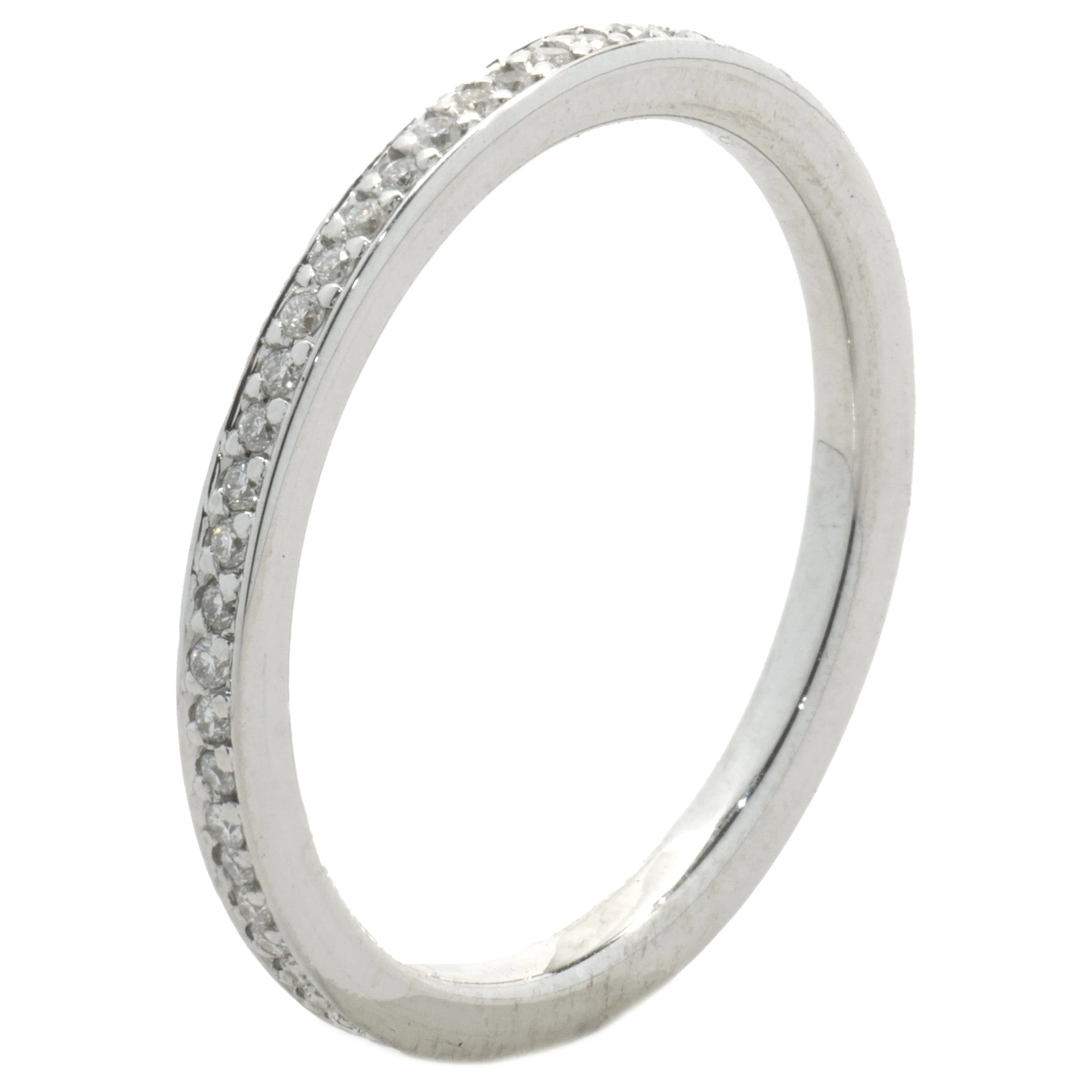 14 Karat White Gold Diamond Eternity Band - Image 4