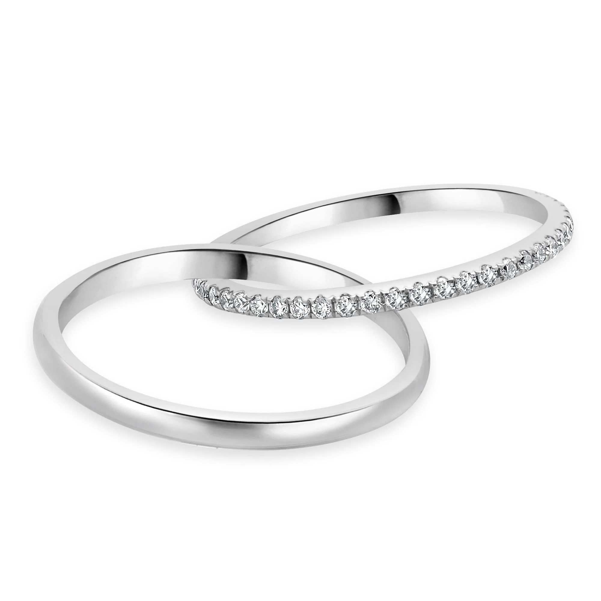 14 Karat White Gold Diamond Eternity Rolling Ring - Image 3