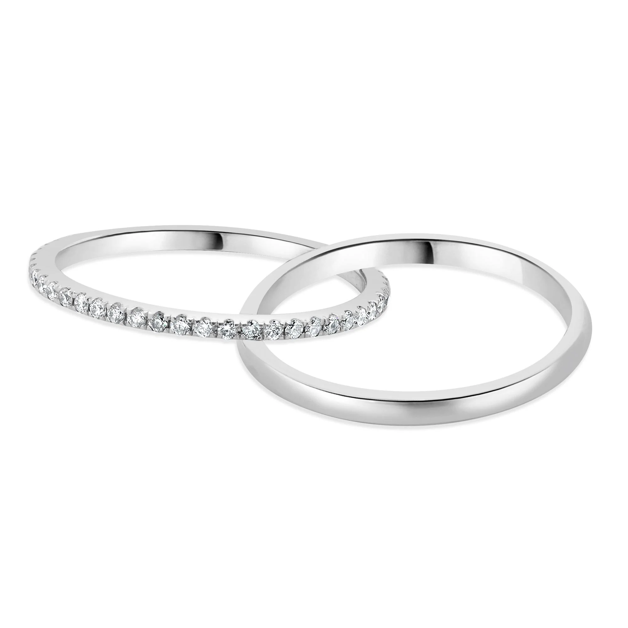 14 Karat White Gold Diamond Eternity Rolling Ring - Image 4
